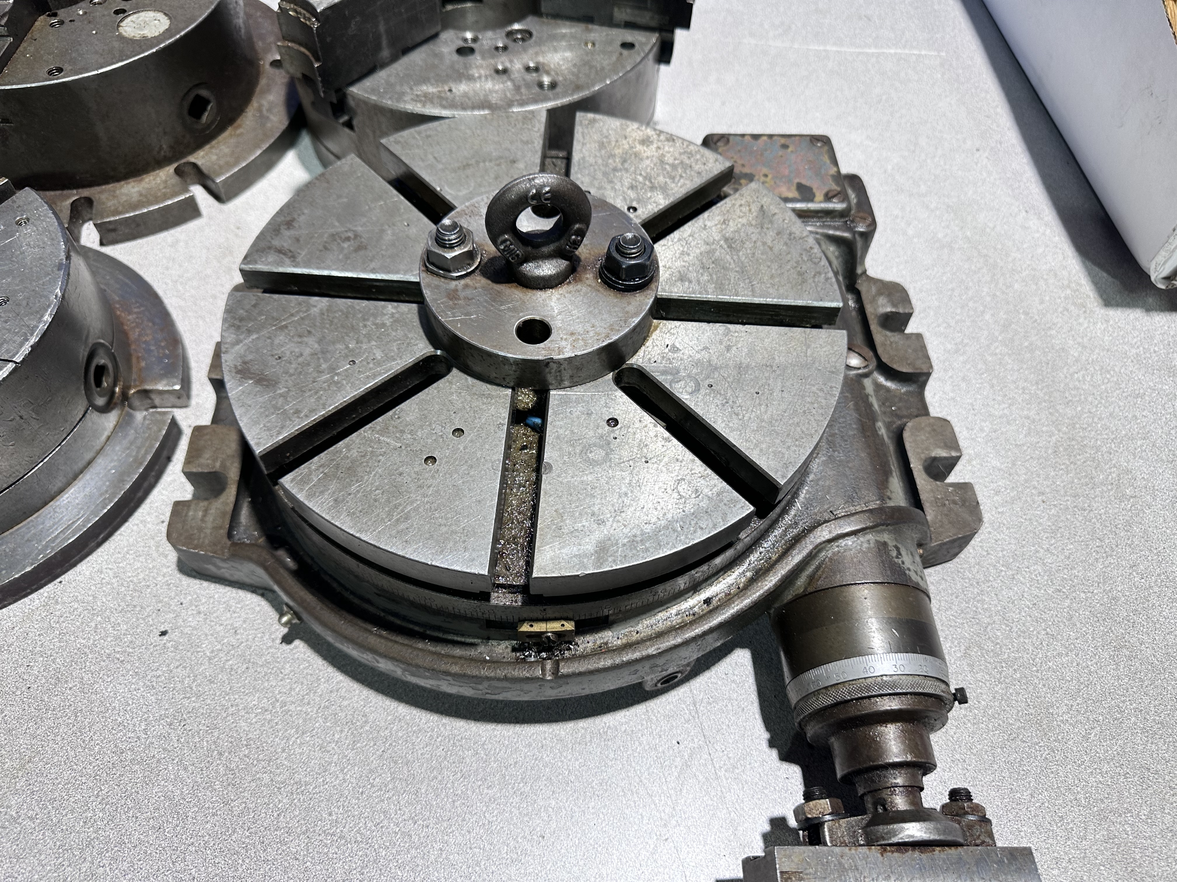 Various Size Chucks & Rotary Table