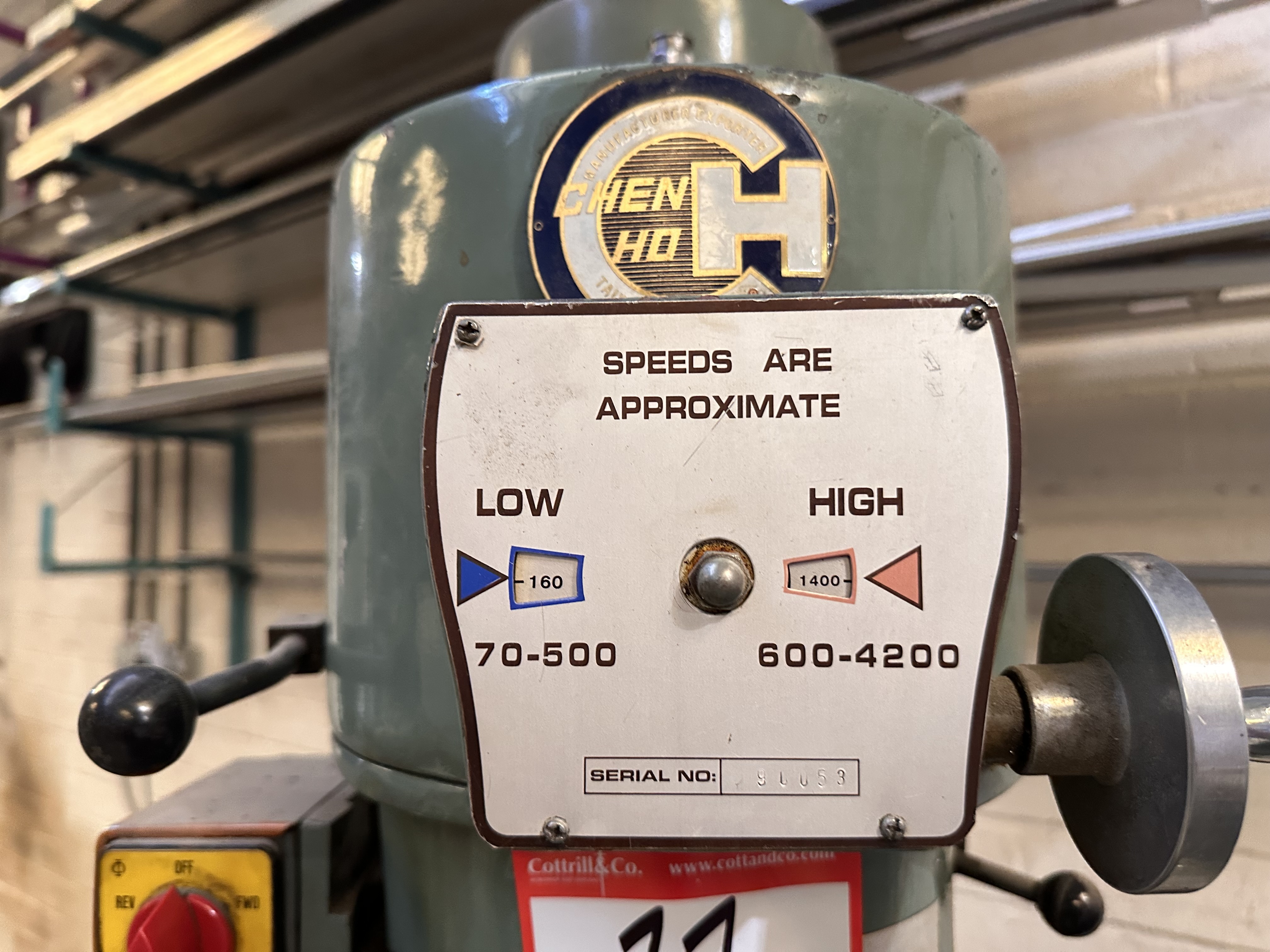 Chen Ho Manual Milling Machine CHU 1500s