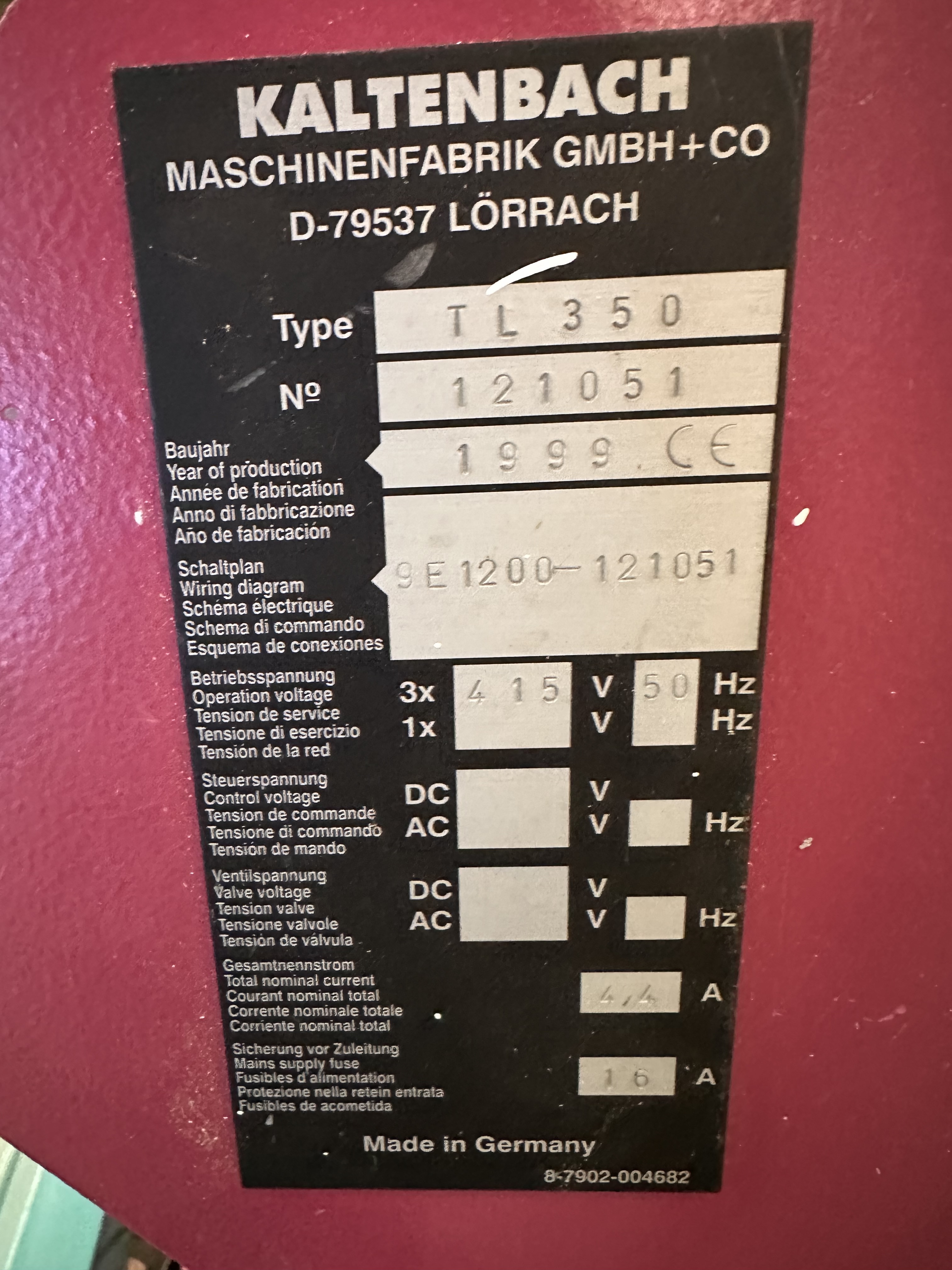 Kaltenbach TL350 Upcut Mitre Saw (1999)