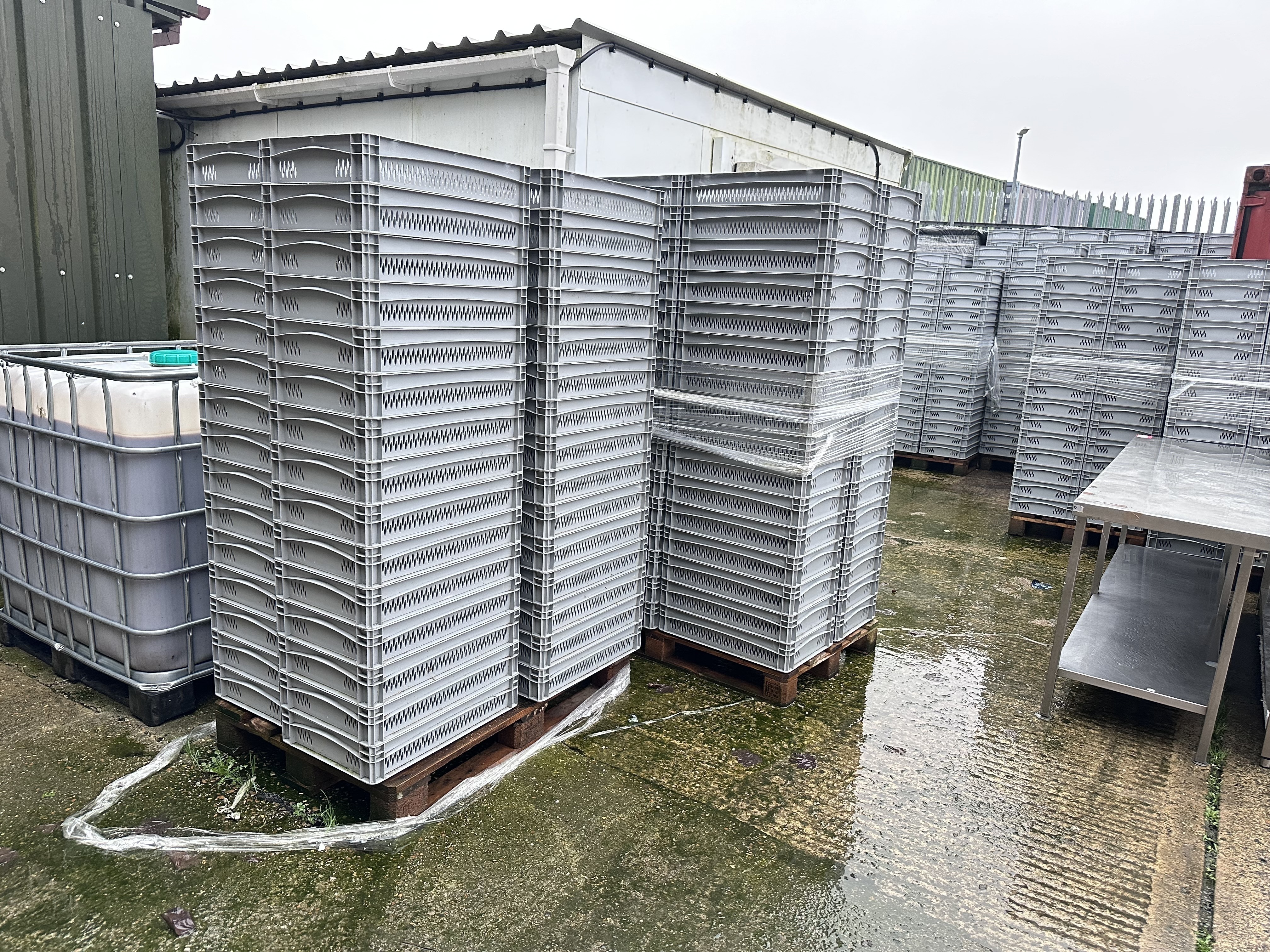 Qty of 200 Plastic Trays 600mm x 400mm x 110mm