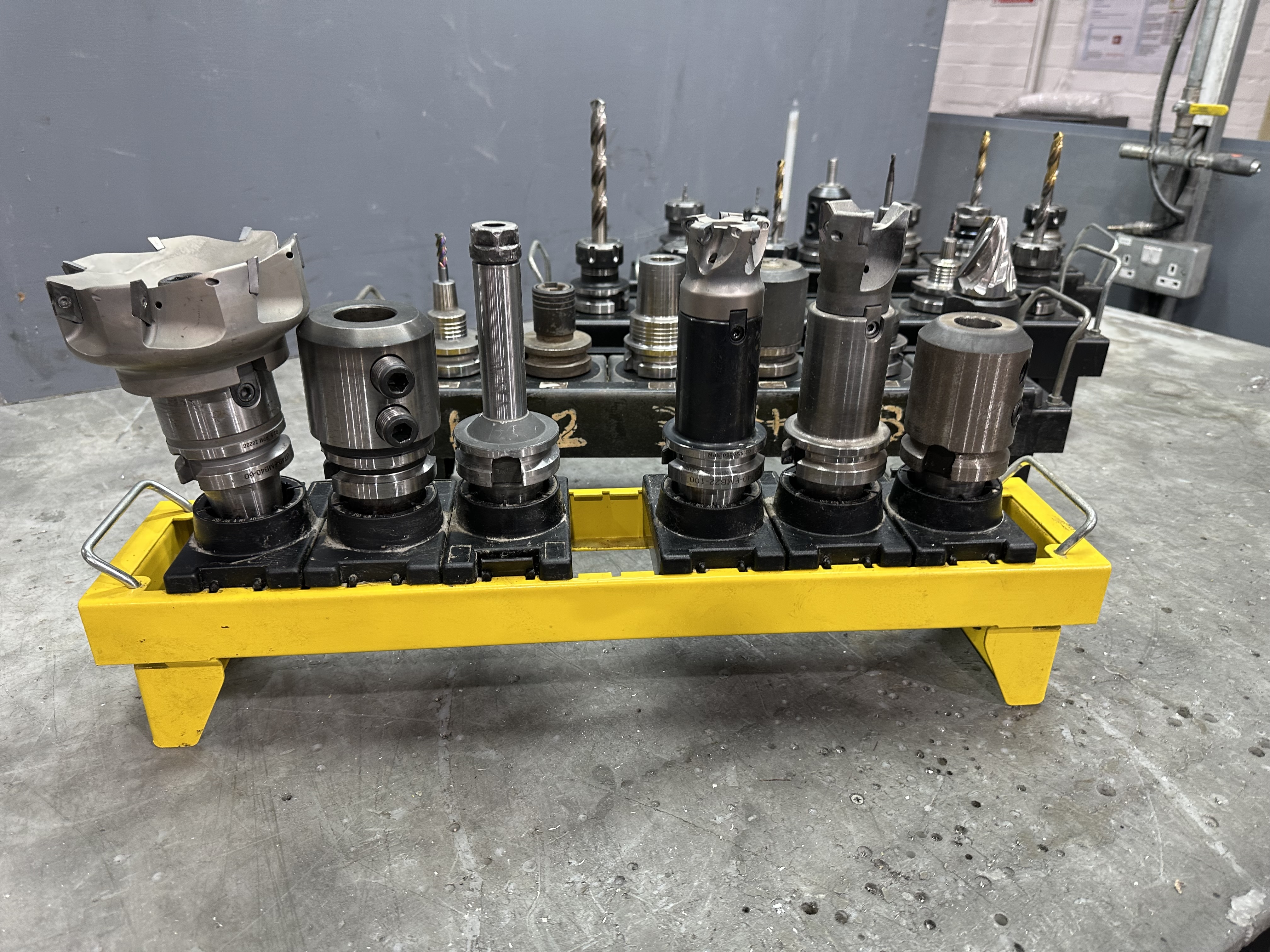 BT40 Spindle Tools Hoders with Various Cutter Holding Ends (4 x Tool Racks)