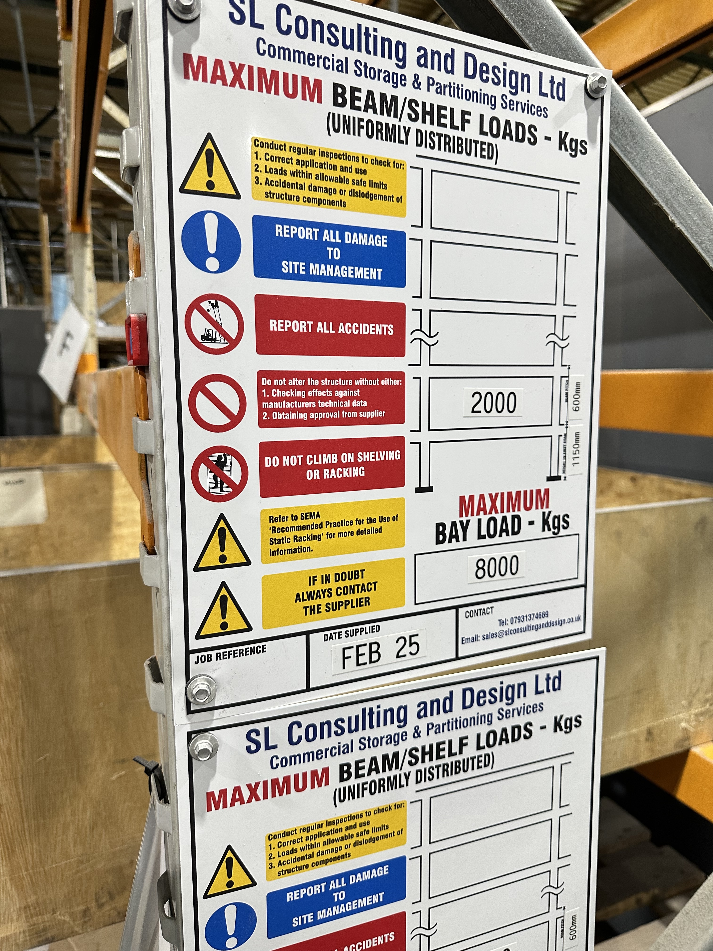 8 x Uprights 3600 x 900mm, 40 Crossbeams 2100mm Long