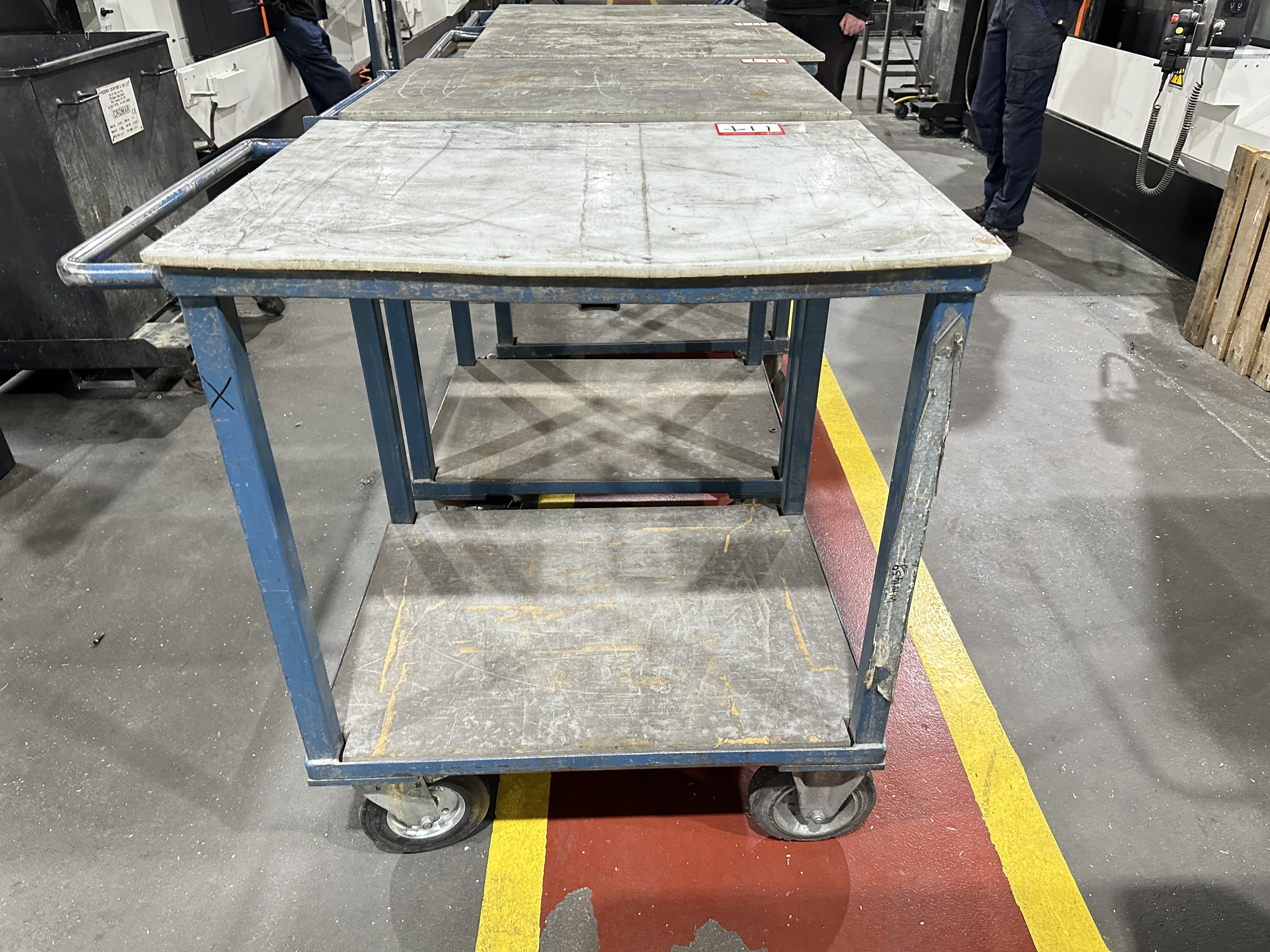 Nylon Topped Mobile Workstation (Qty 4), Size 830 x 630 x 1000mm
