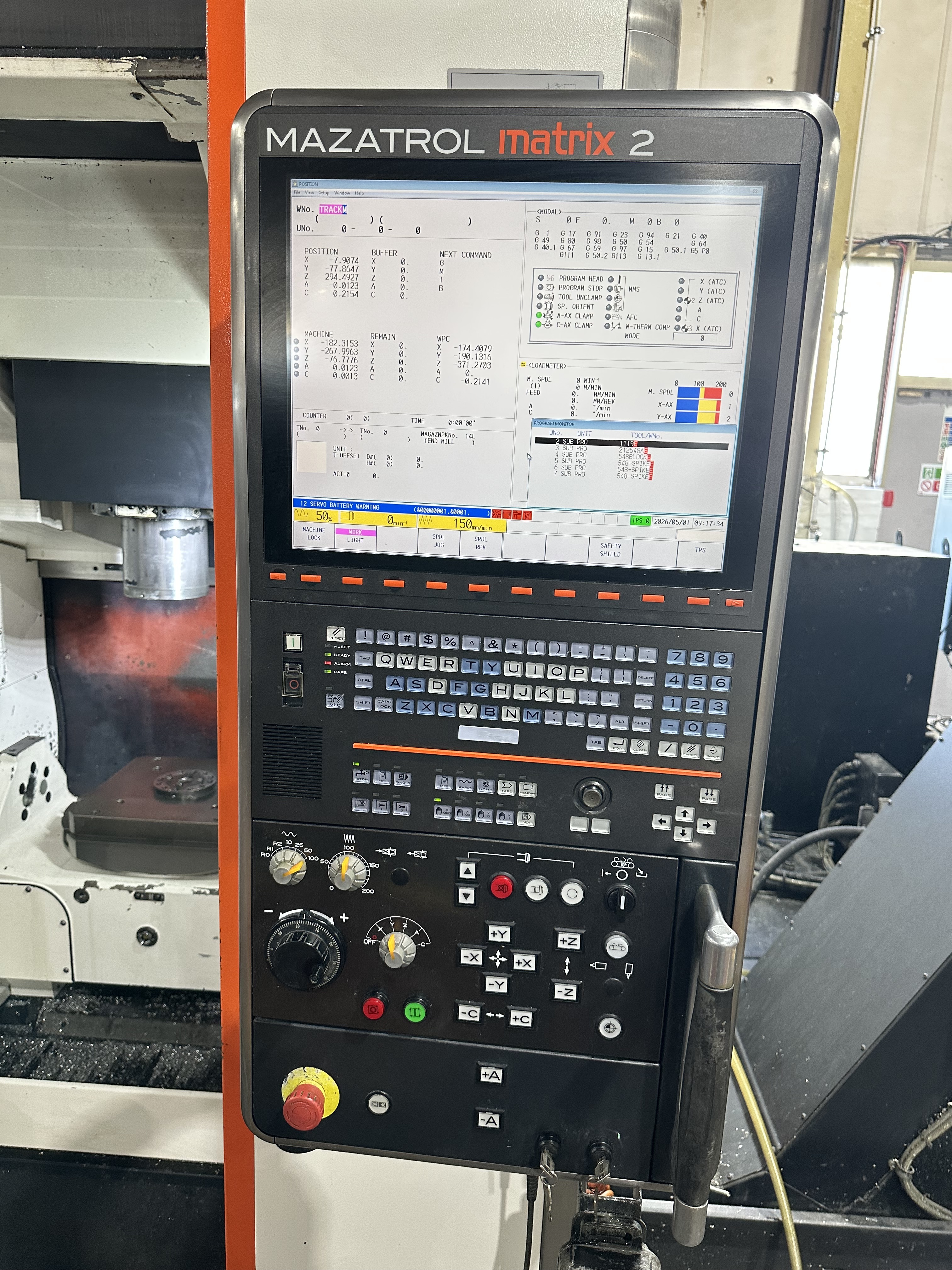 Mazak Variaxis i-500 5 Axis CNC Machining Centre. (2015)