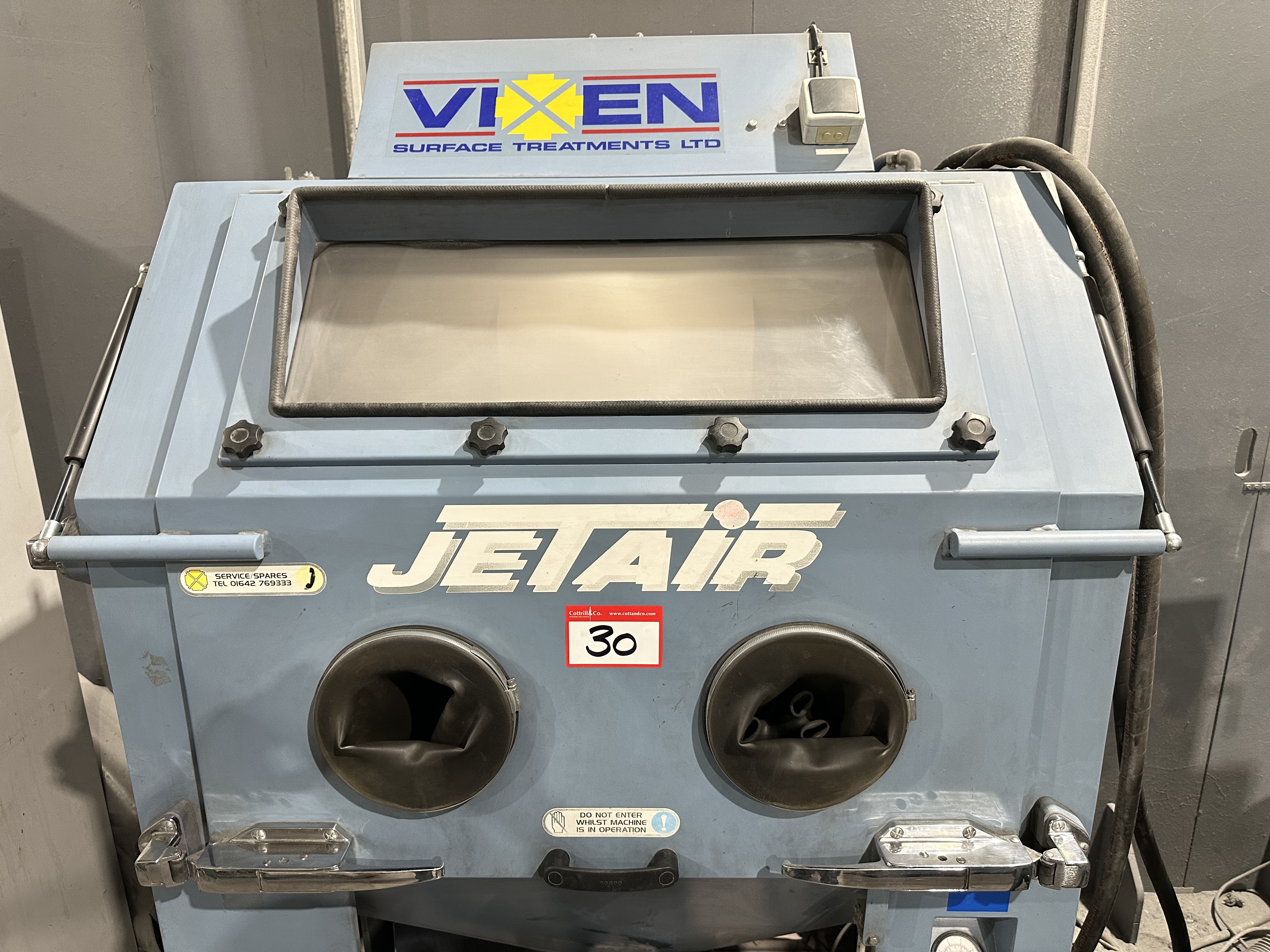 Vixen Surface Treatments Jetair VM42 Reach In Media Blast Cabinet  (2002)