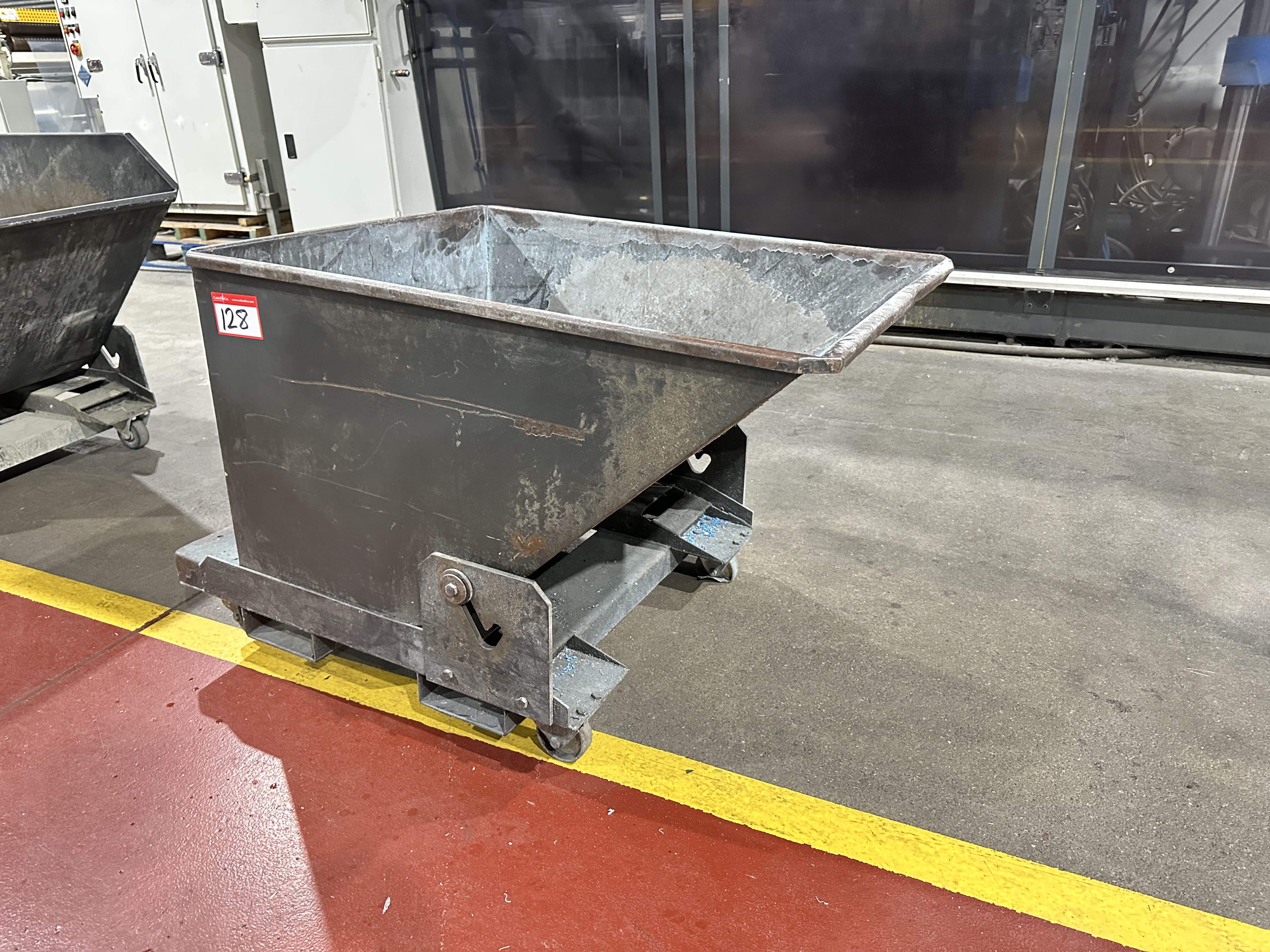 Mobile Swarf Tipping Skip, Size 840 x 1100mm x 830mm