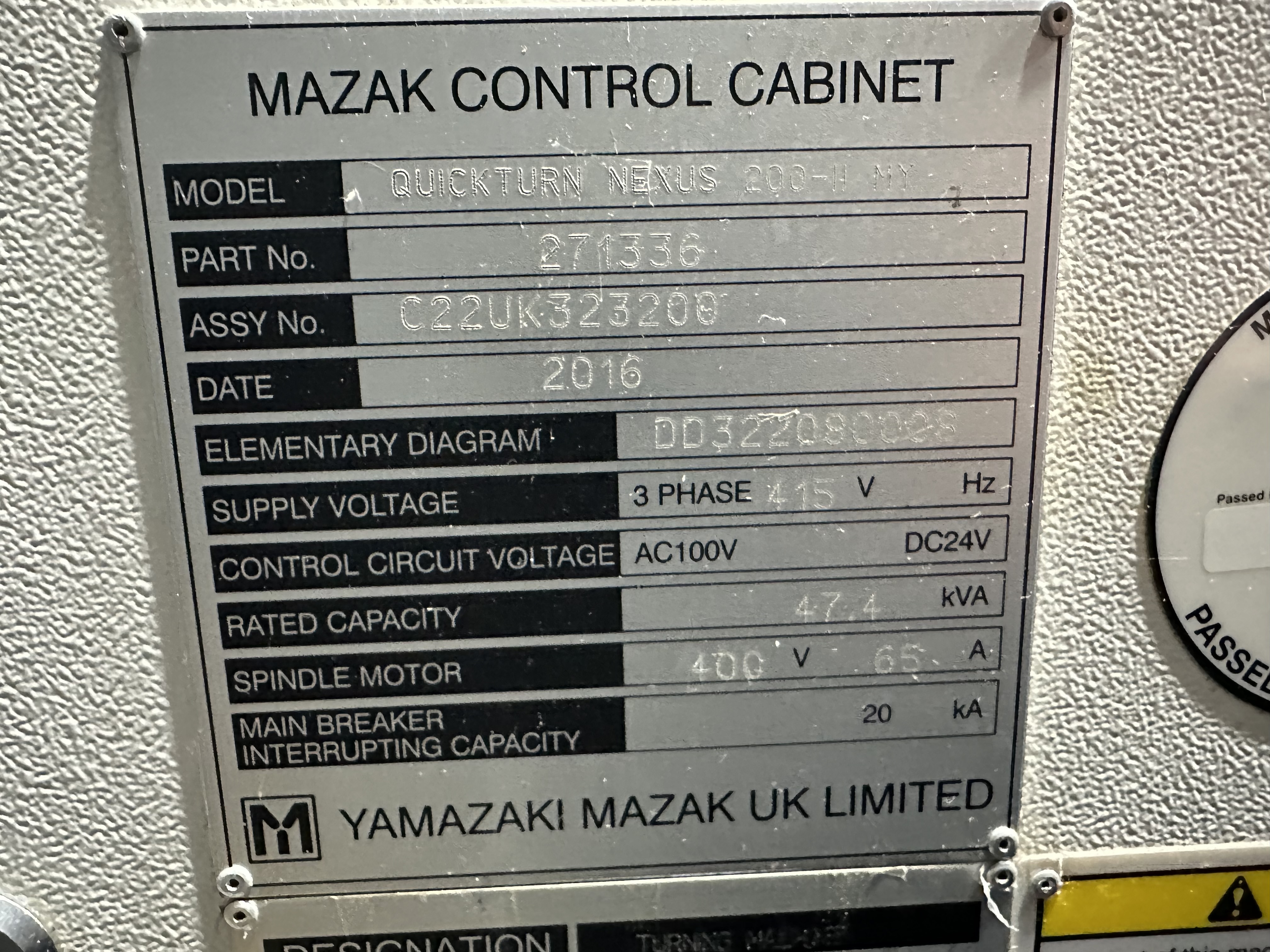 Mazak Quick Turn Nexus 200-II MY CNC Turning Centre. (2017)