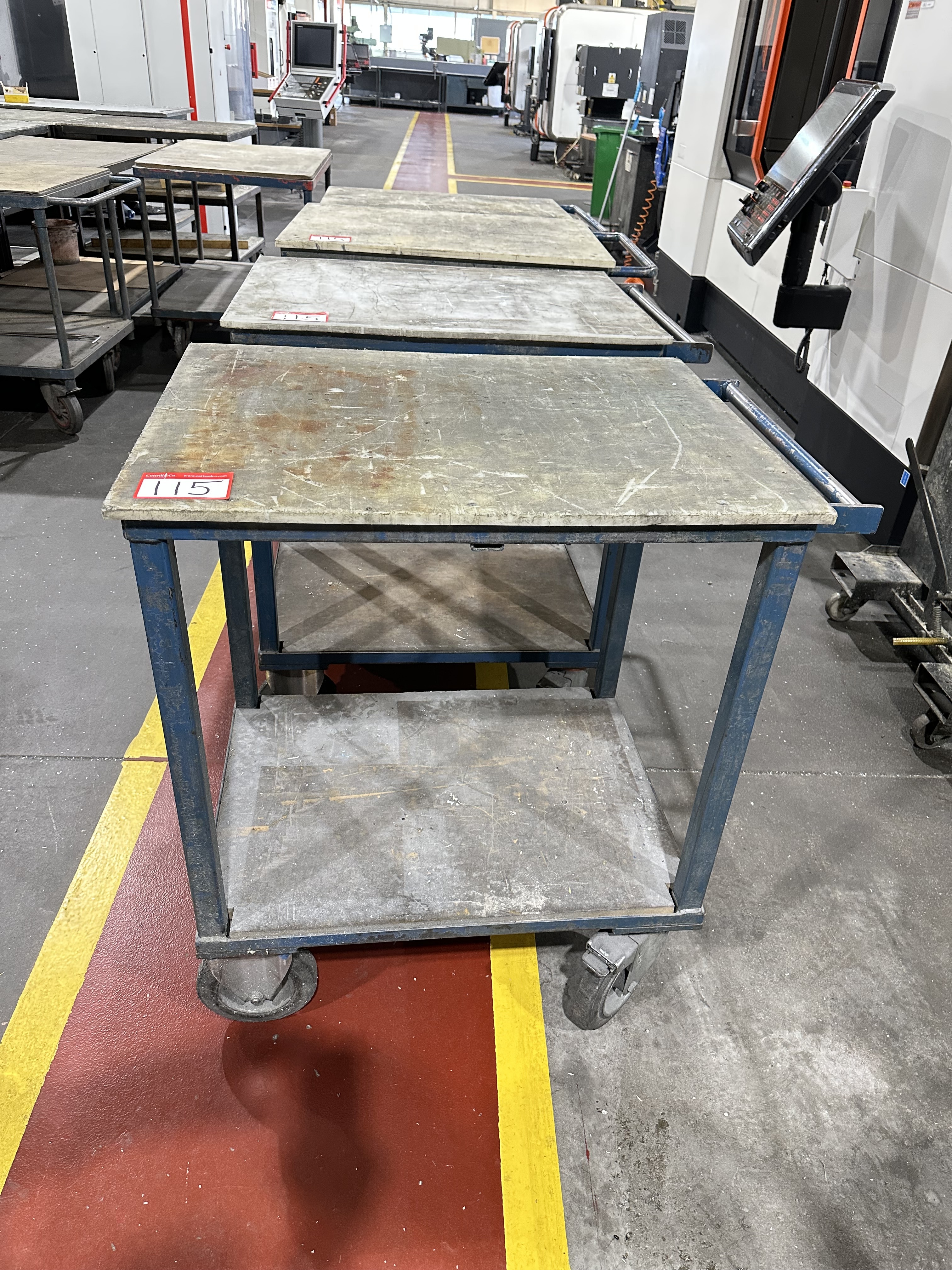 Nylon Topped Mobile Workstation (Qty 4), Size 830 x 630 x 1000mm