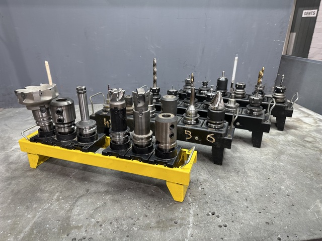 BT40 Spindle Tools Hoders with Various Cutter Holding Ends (4 x Tool Racks)