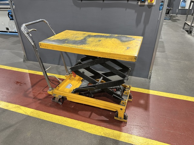 Warrior Scissor Lift Table Trolley, Bed Size 900 x 500mm, Lift Height 1300mm, SWL 350kg