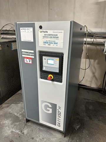 Atlas Copco GA11 VSD+FF, Rotary Screw Air Compressor (2016)