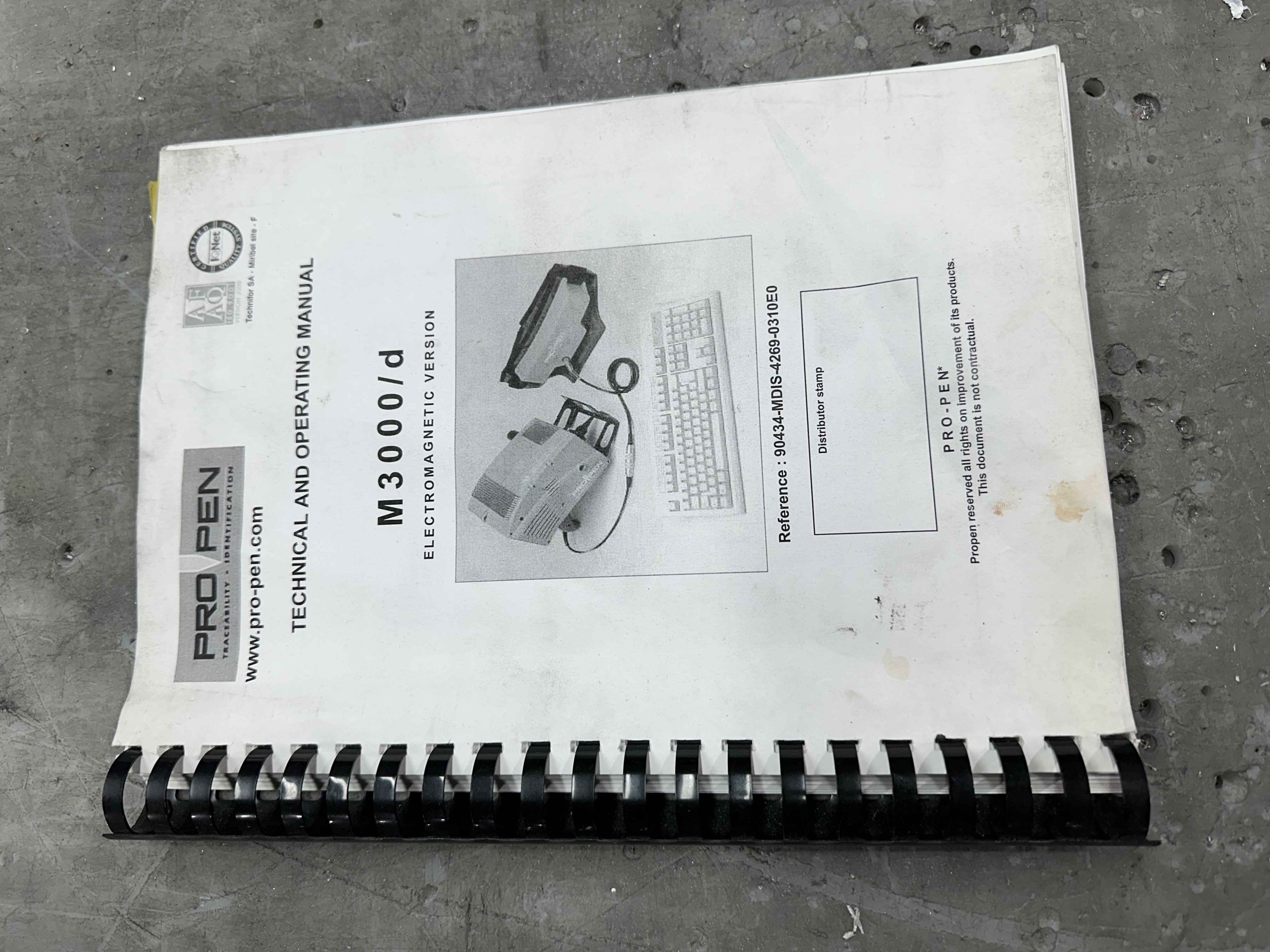 Propen M3000/d EN Ident Marking Machine (2013)