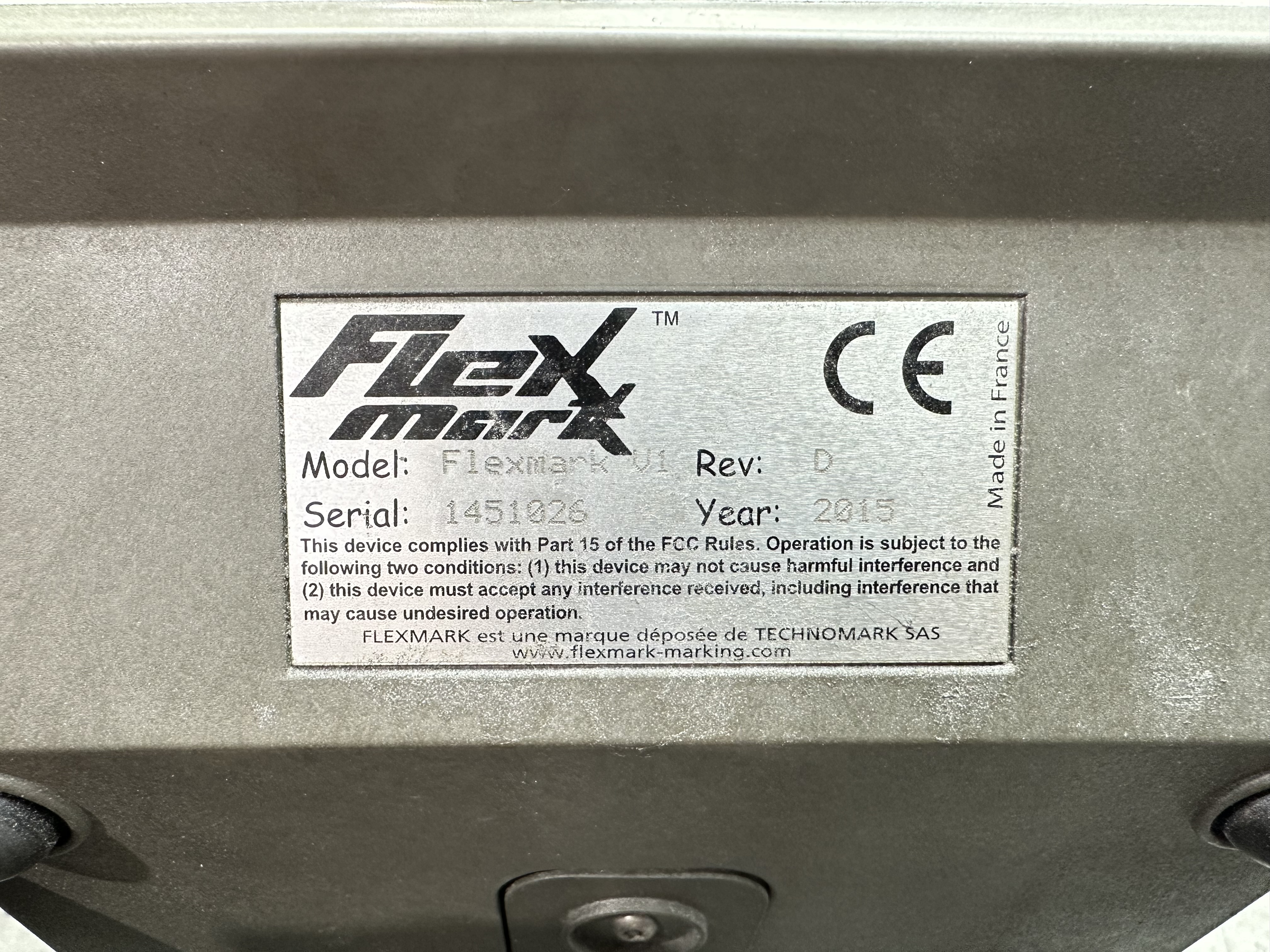 Flexmark VI Ident Marking Machine, Rev D