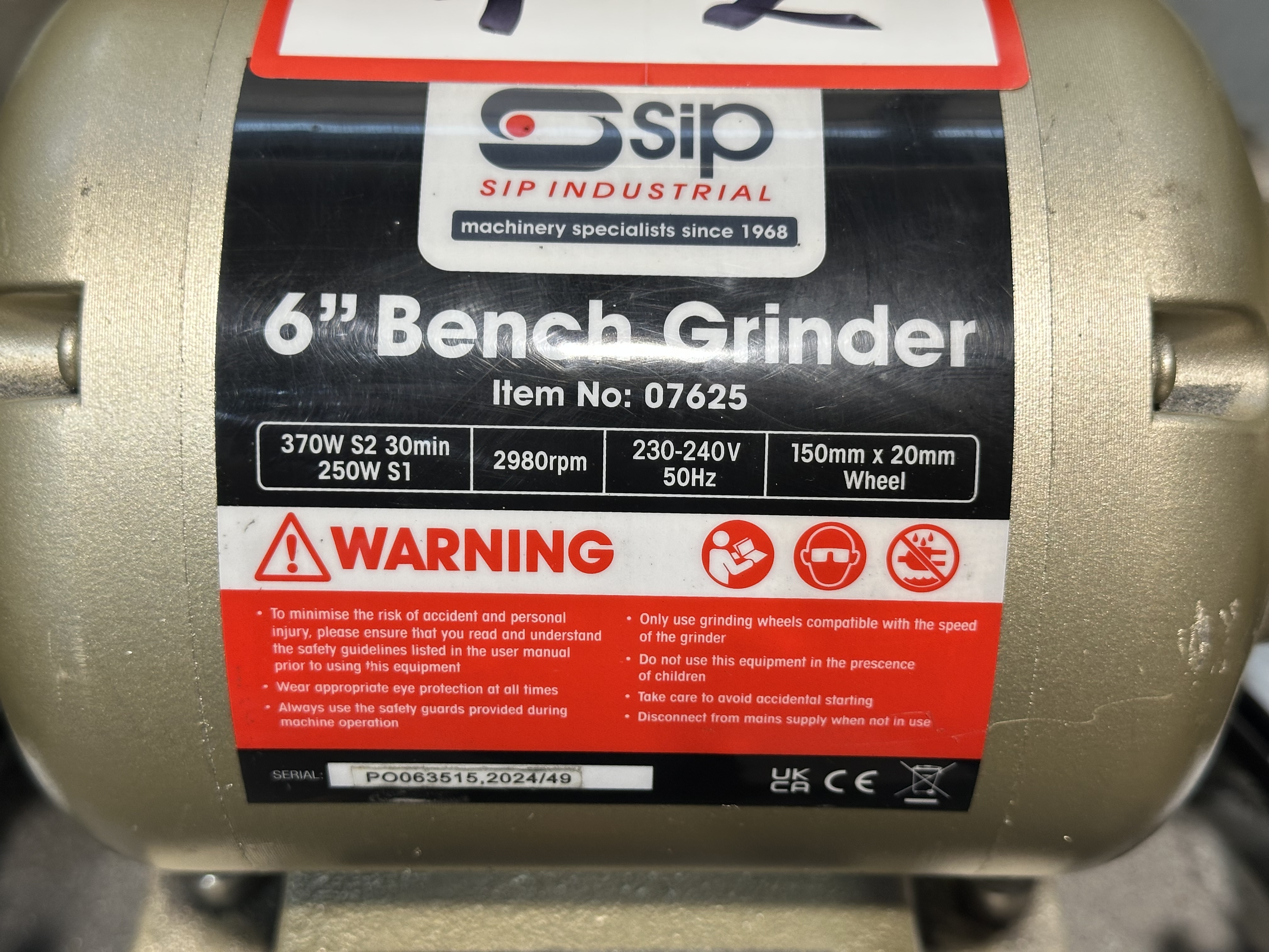 SIP 6" Professional Bench Grinder