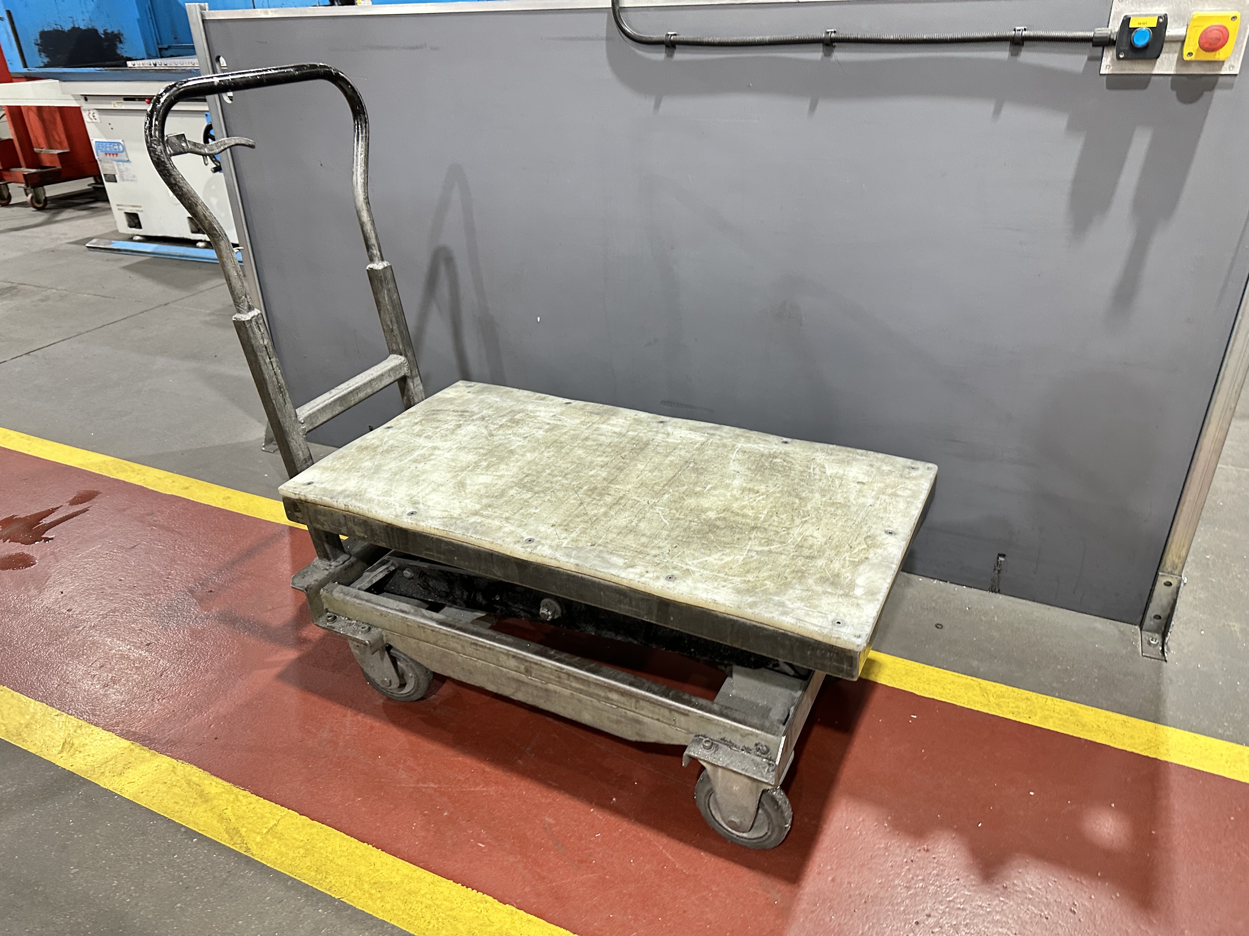 Scissor Lift Table Trolley, Size 1000 x 520mm, Lift Height 1450mm
