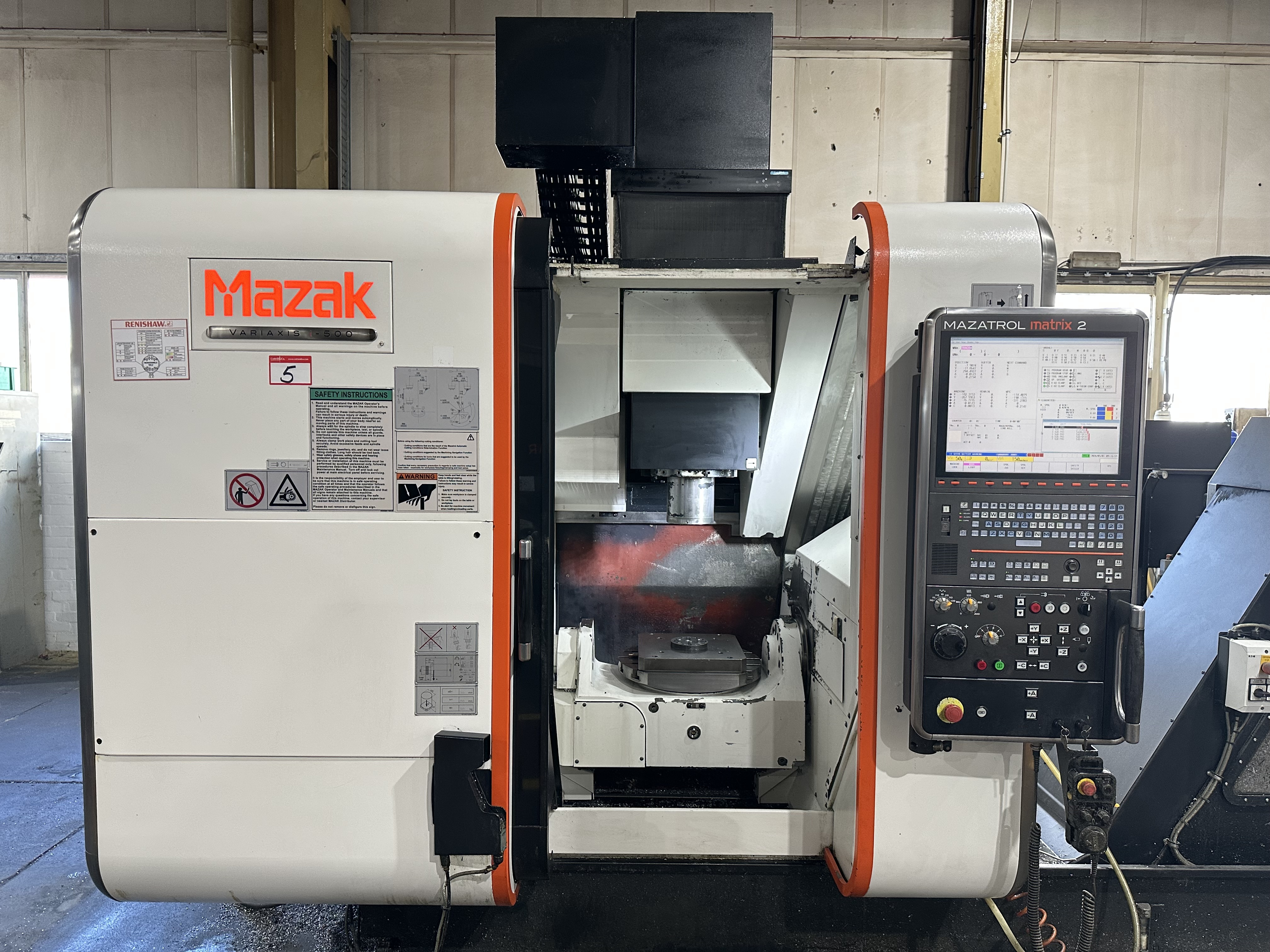 Mazak Variaxis i-500 5 Axis CNC Machining Centre. (2015)