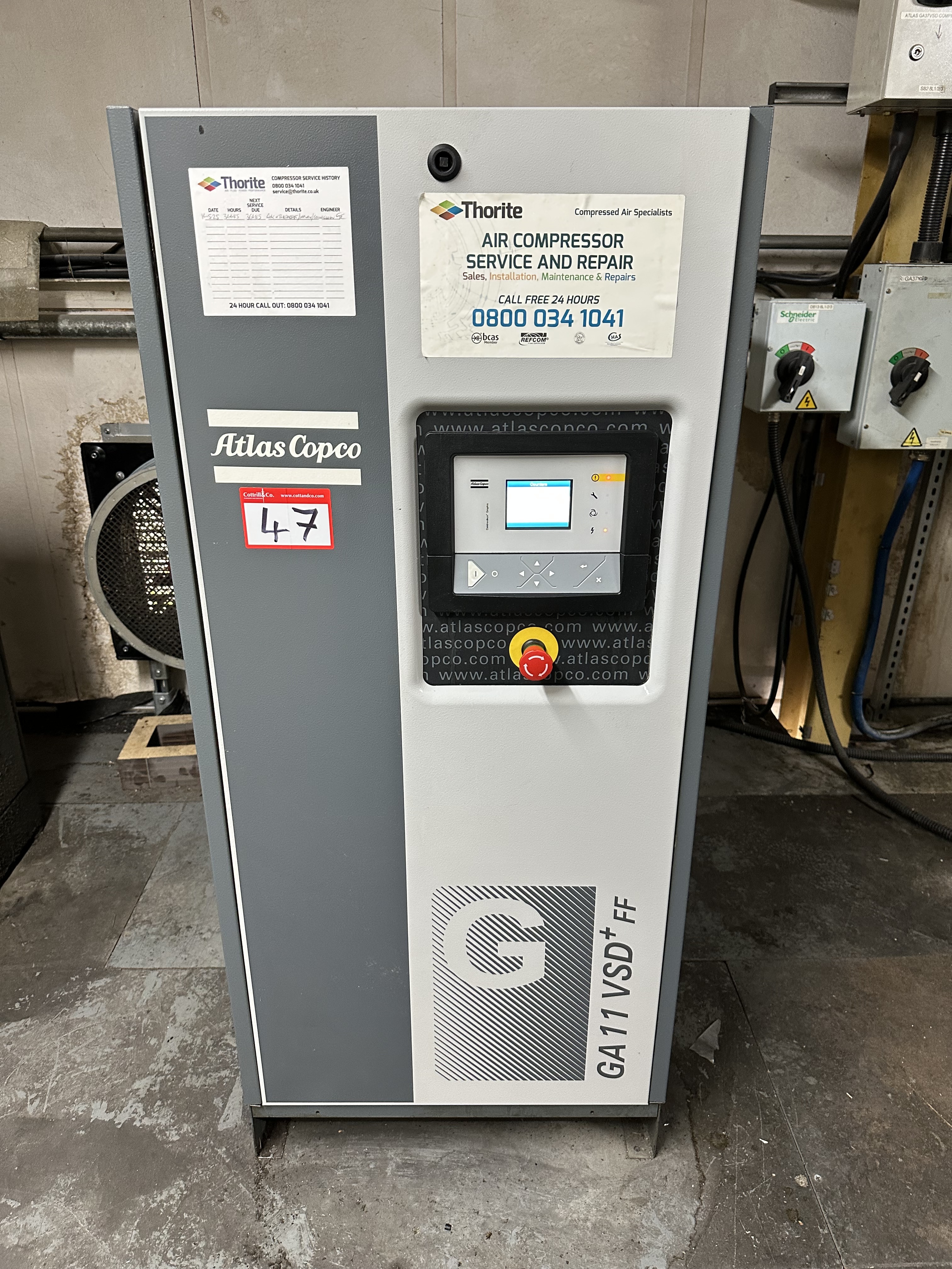 Atlas Copco GA11 VSD+FF, Rotary Screw Air Compressor (2016)
