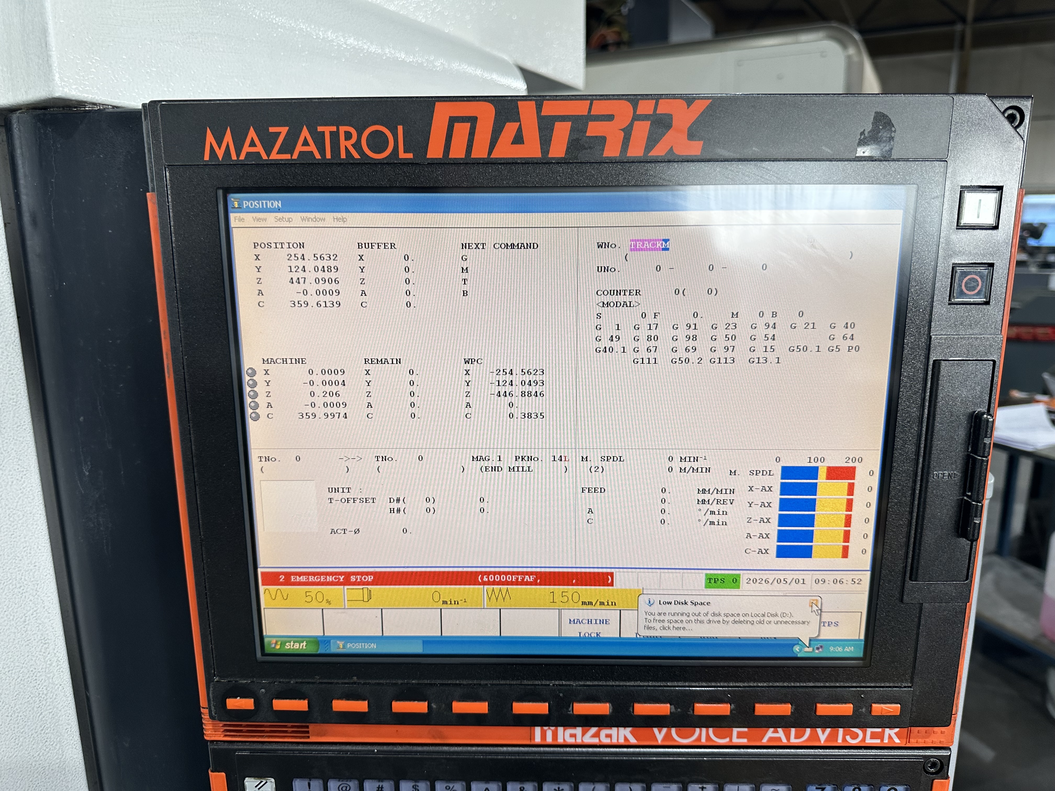 Mazak Variaxis 500-5X II 5 Axis CNC Machining Centre. (2012)