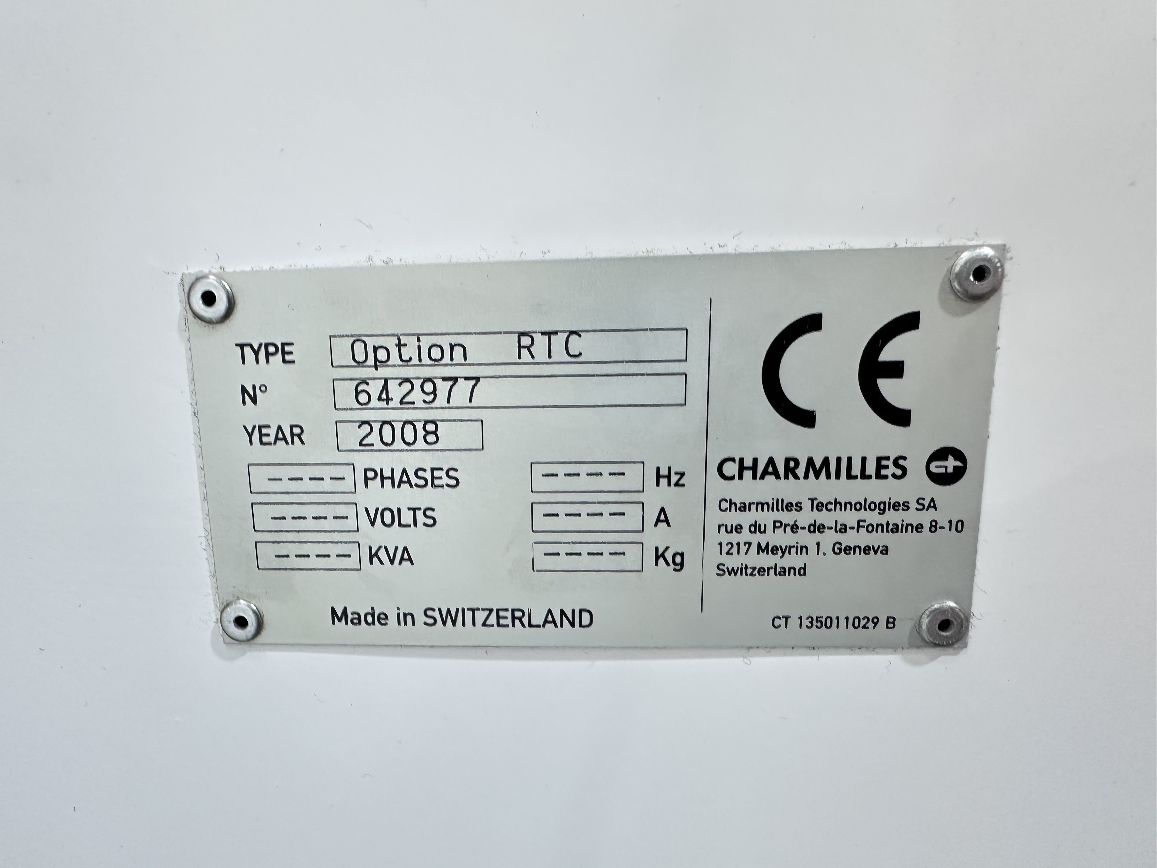 Charmilles FO 350 S Die-Sink Electro-Discharge Machine. (2008)