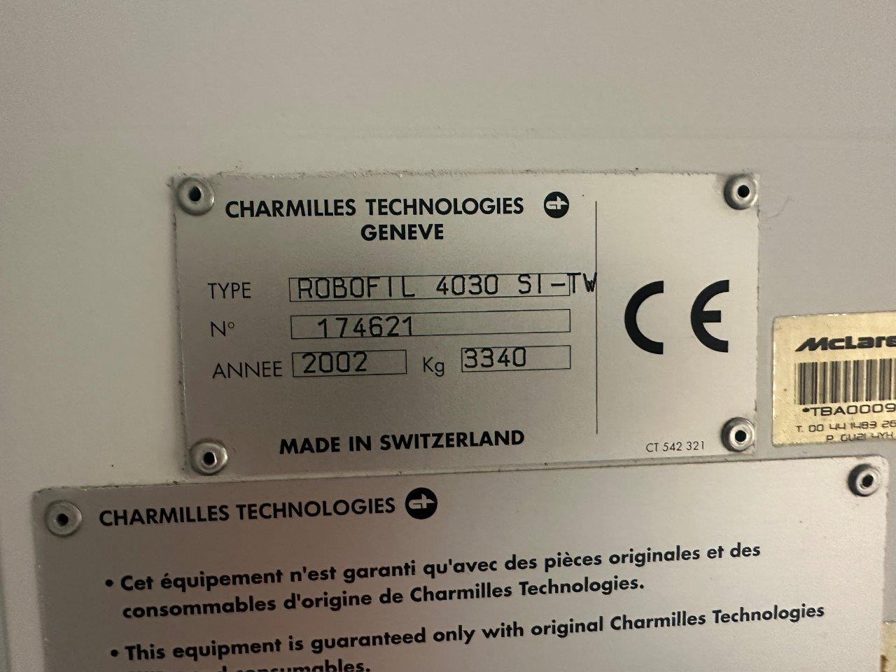 Charmilles Robofil 4030 SI-TW Wire-Cut Electro-Discharge Machine. (2002)