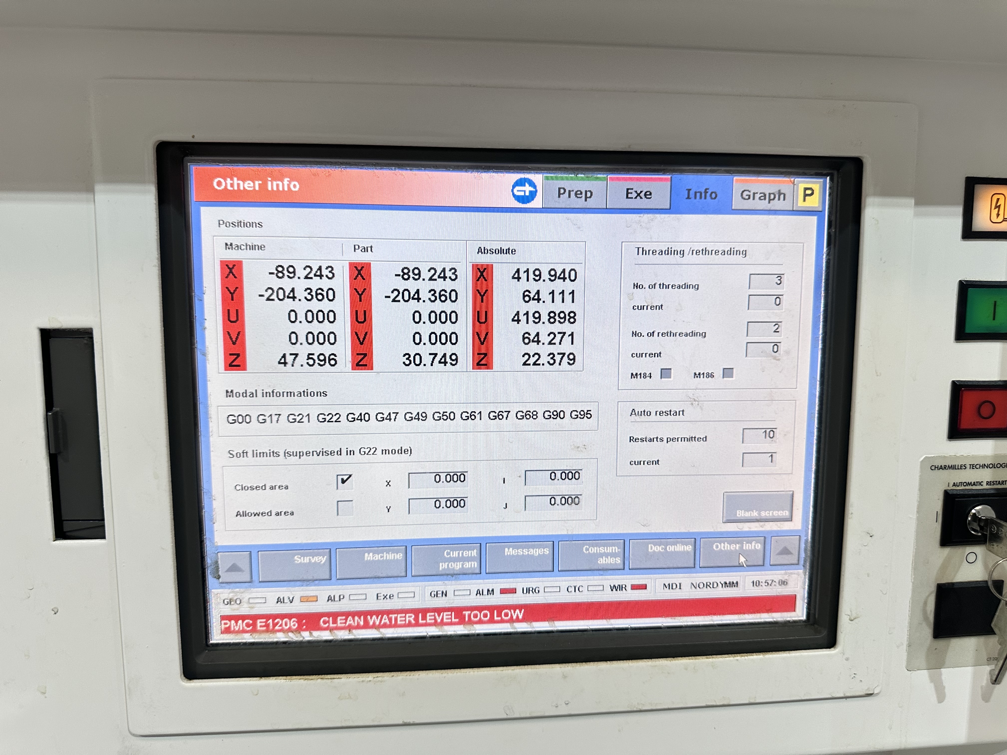 Charmilles Robofil 440-CC Wire-Cut Electro-Discharge Machine. (2002)