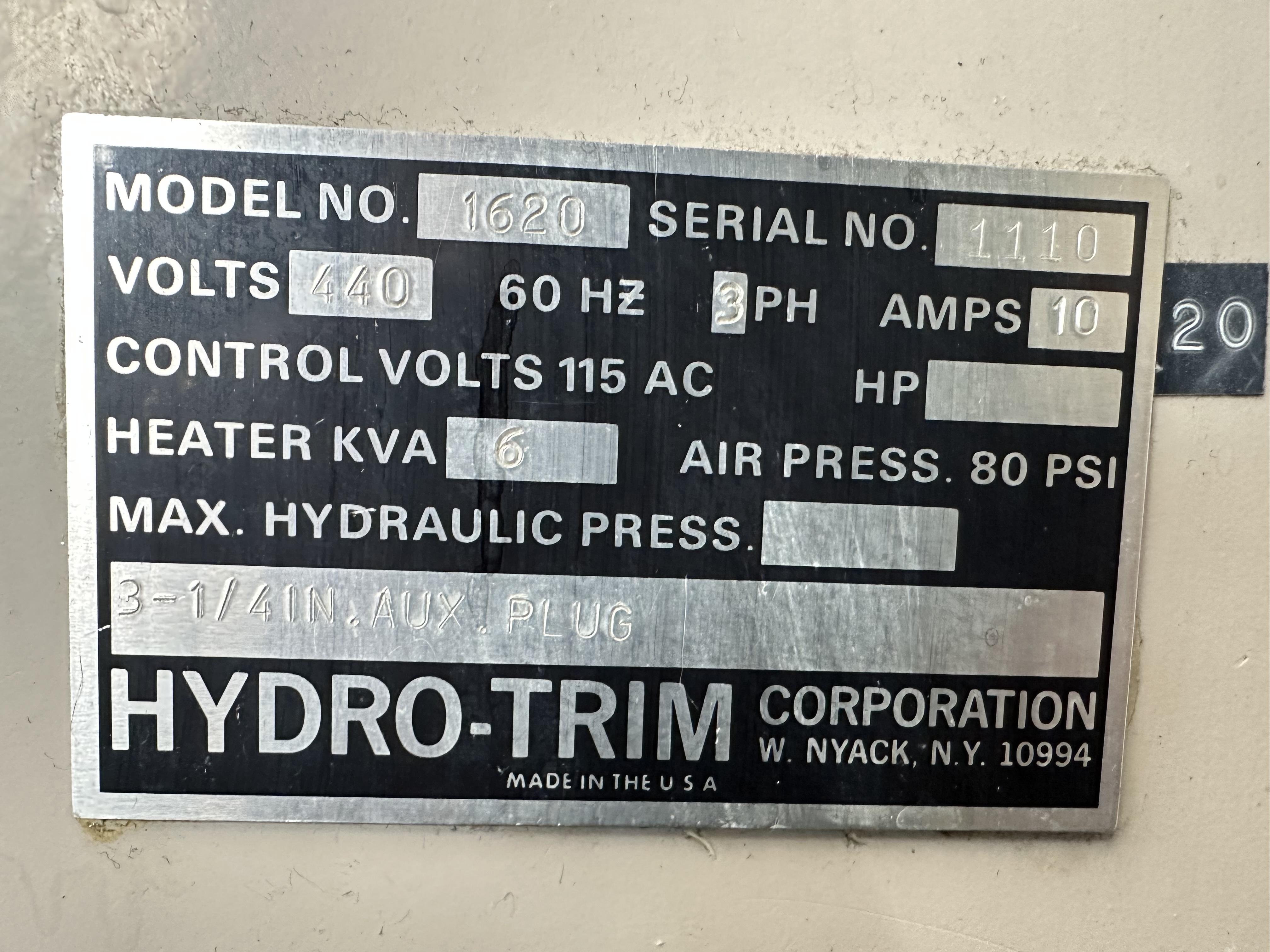  Labform 1620 Hydro-Trim Laboratory Thermoforming Machine