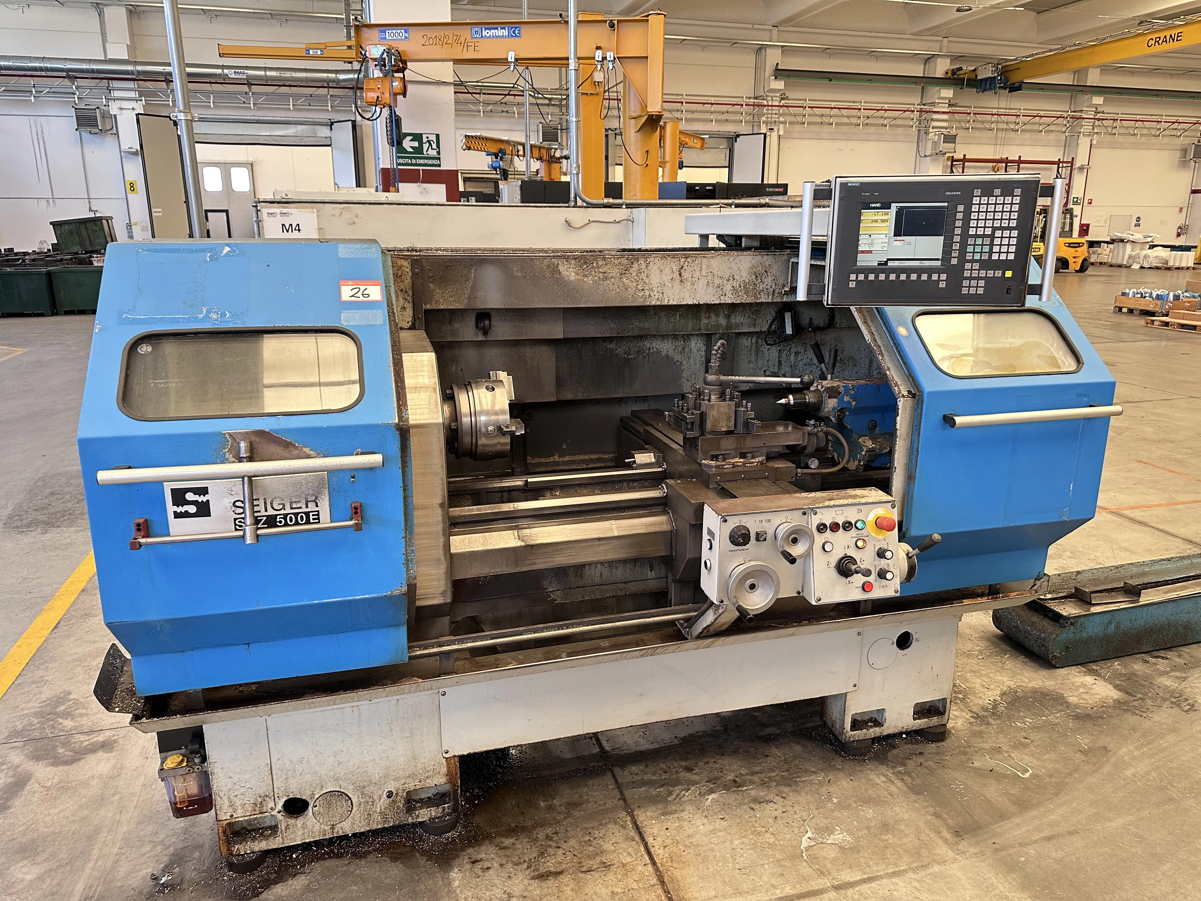 Seiger SLZ 500E NC Lathe with Siemens Sinumerik Control (2005)