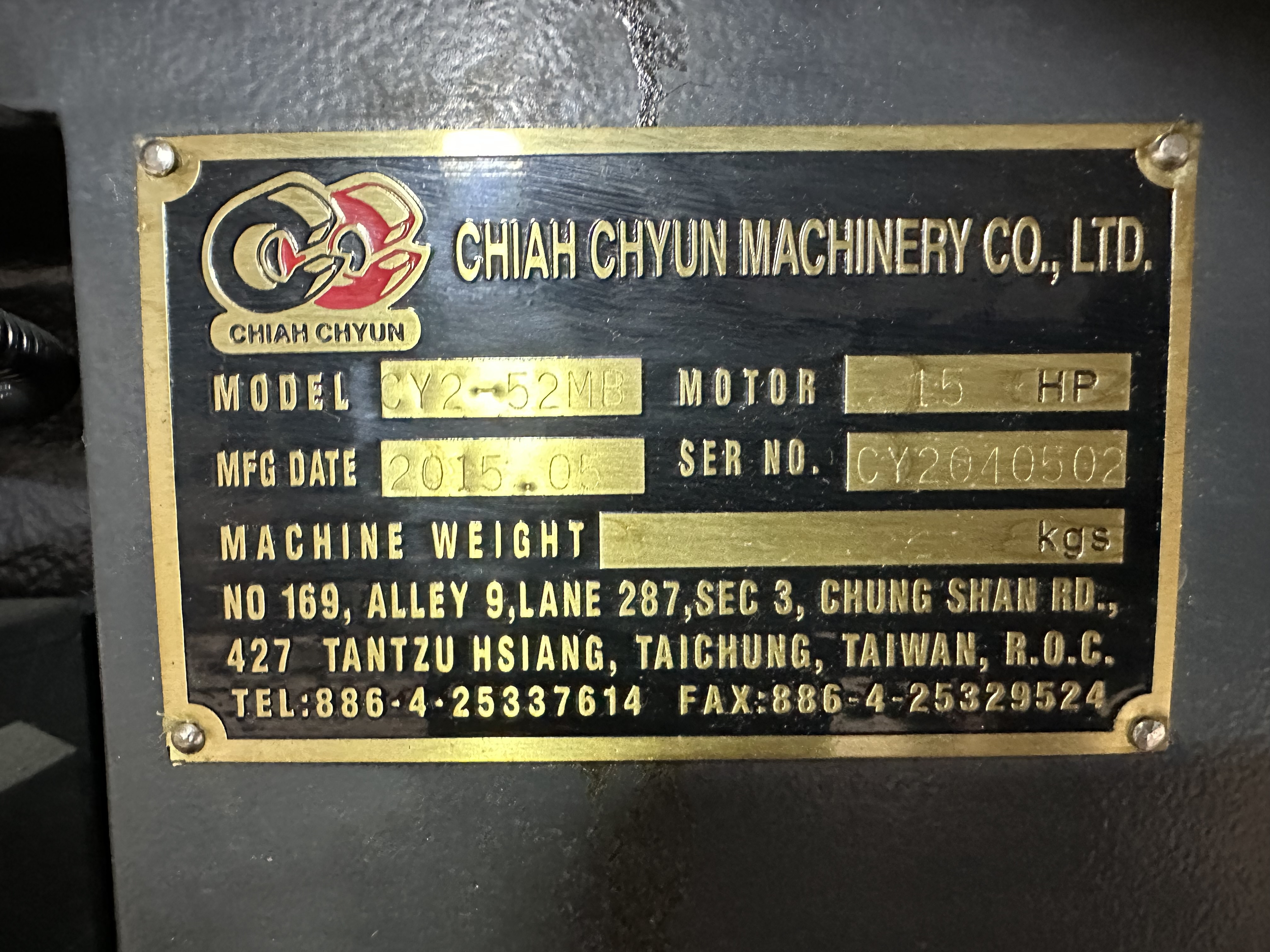 Dugard CY2 – 52MB Twin Spindle Double Y Axis CNC Lathe. (2015) 