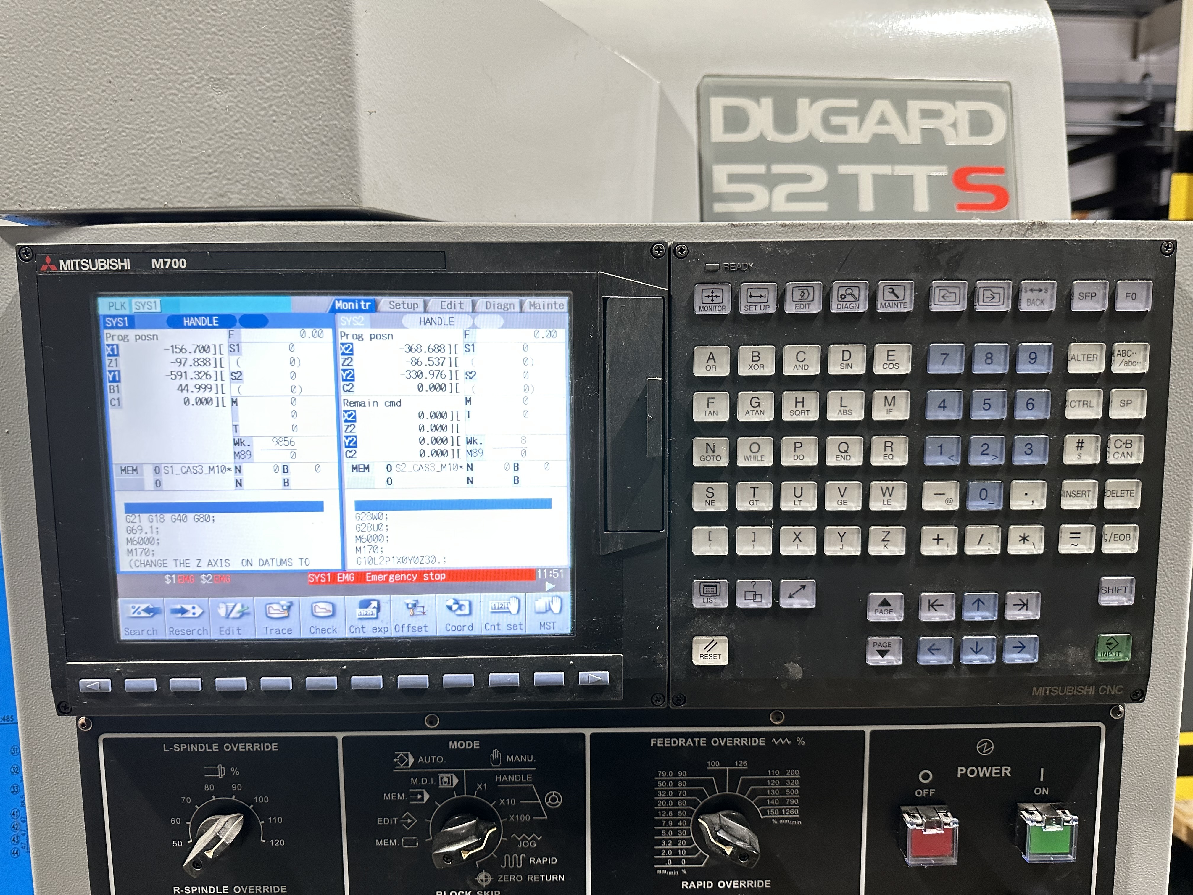 Dugard CY2 – 52MB Twin Spindle Double Y Axis CNC Lathe. (2015) 