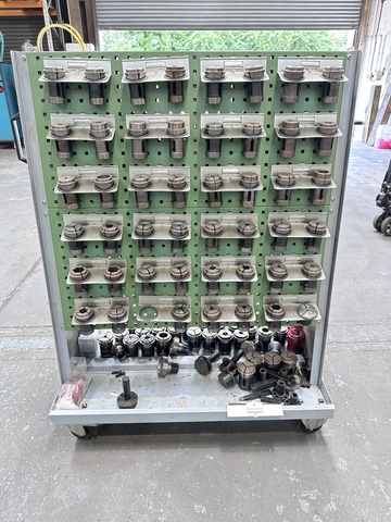 Selection of B42 & F58 Collets on Mobile Storage Trolley