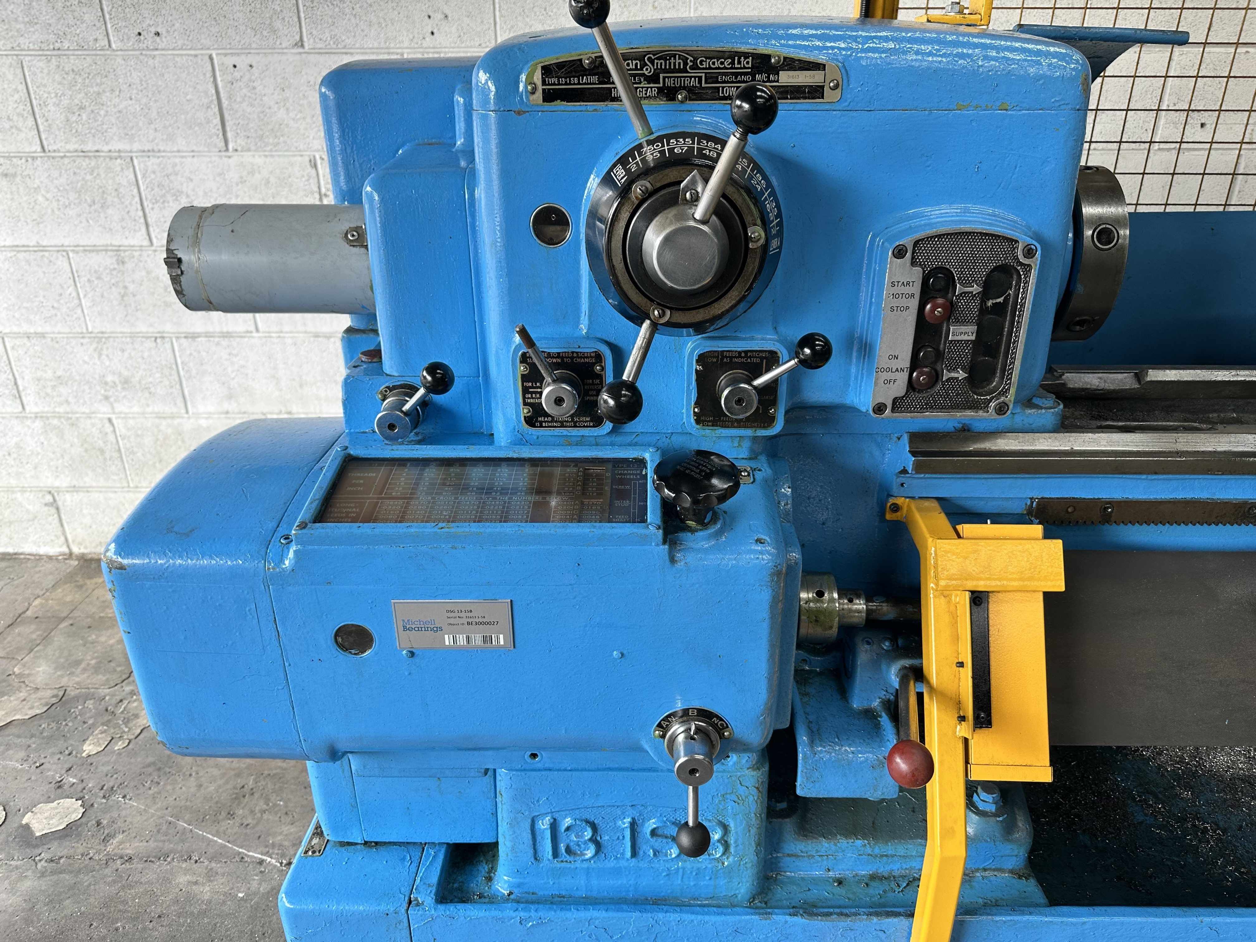 Dean Smith & Grace Type 13 - 1SB Lathe