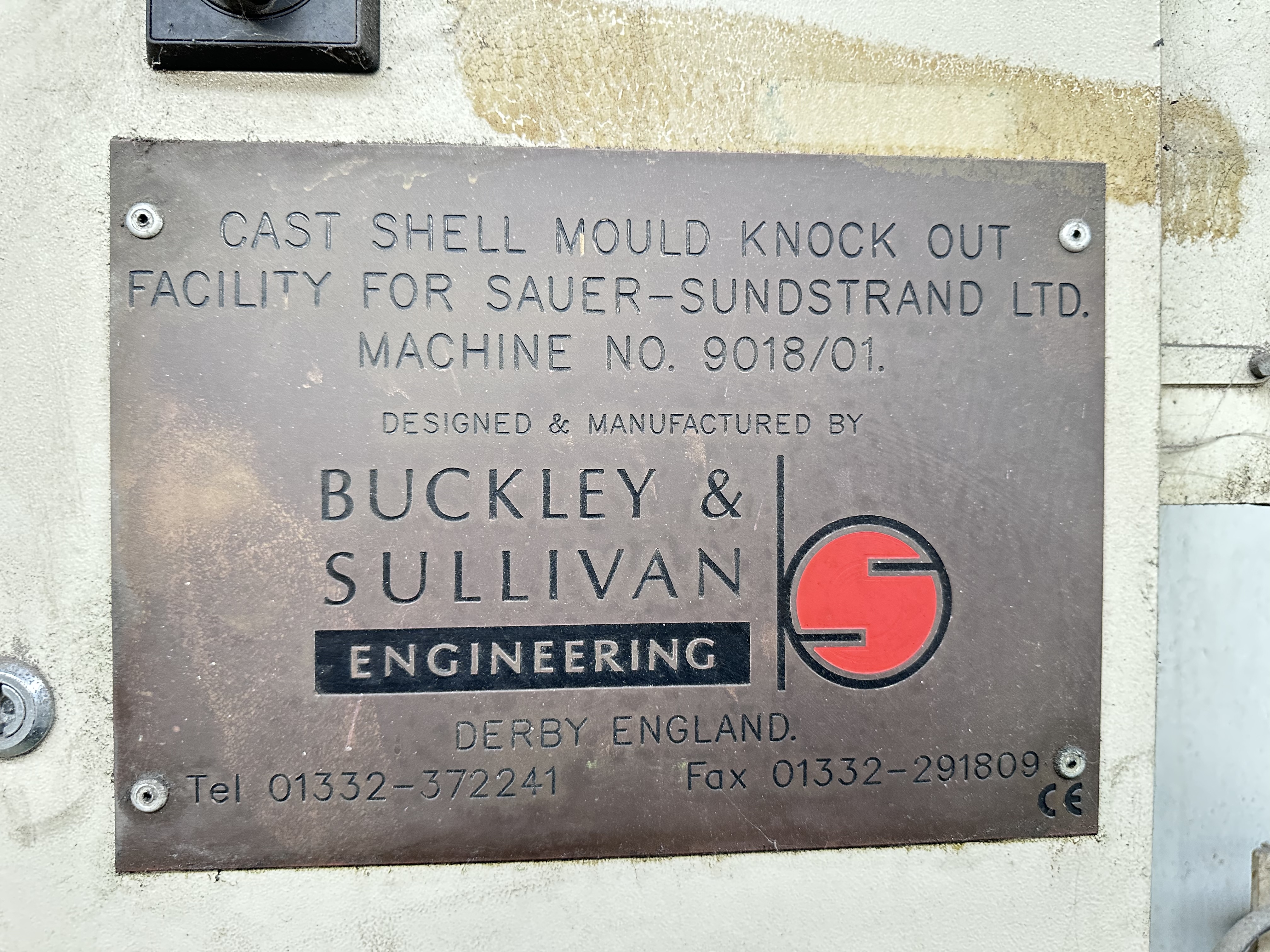 Buckley & Sullivan Cast Shell Mould Knock out Machine