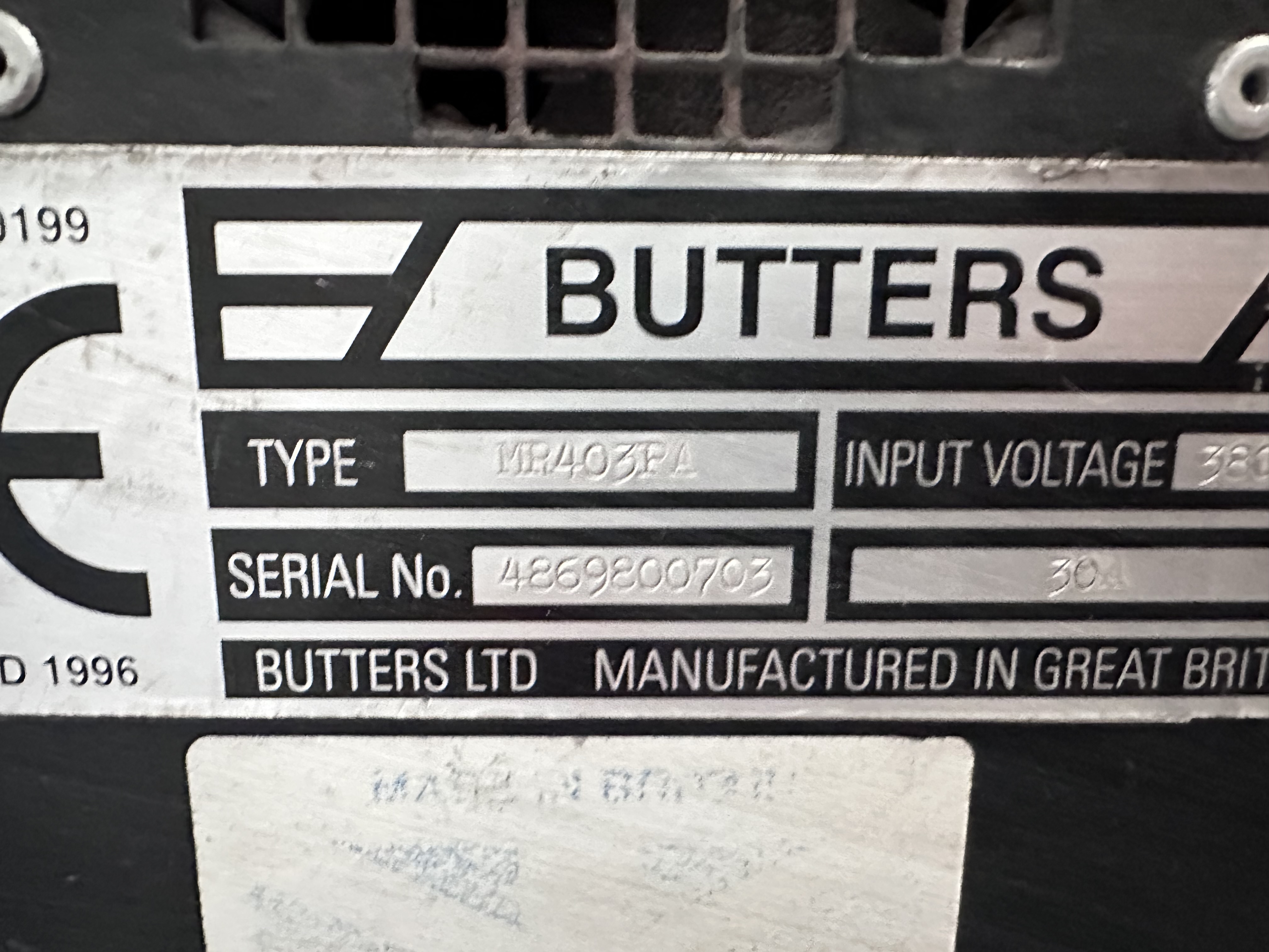Butters MR403 FA (ISO Mig 400) Mig Welder