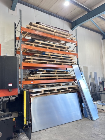 Sheet Material Pallet Storage Rack
