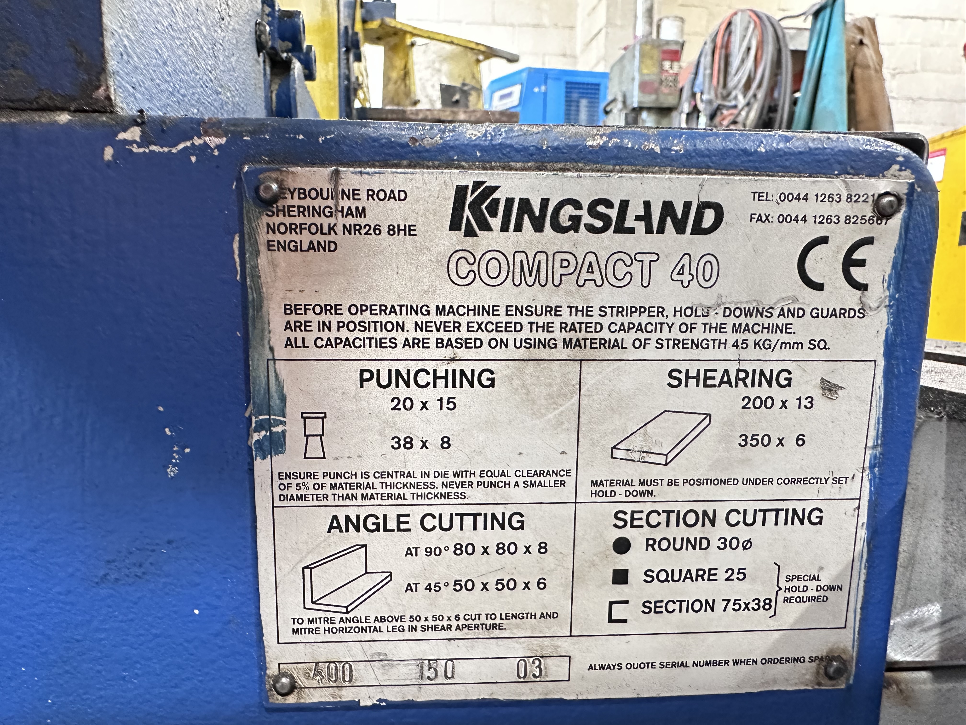 Kingsland Compact 40 Metal Working Machine