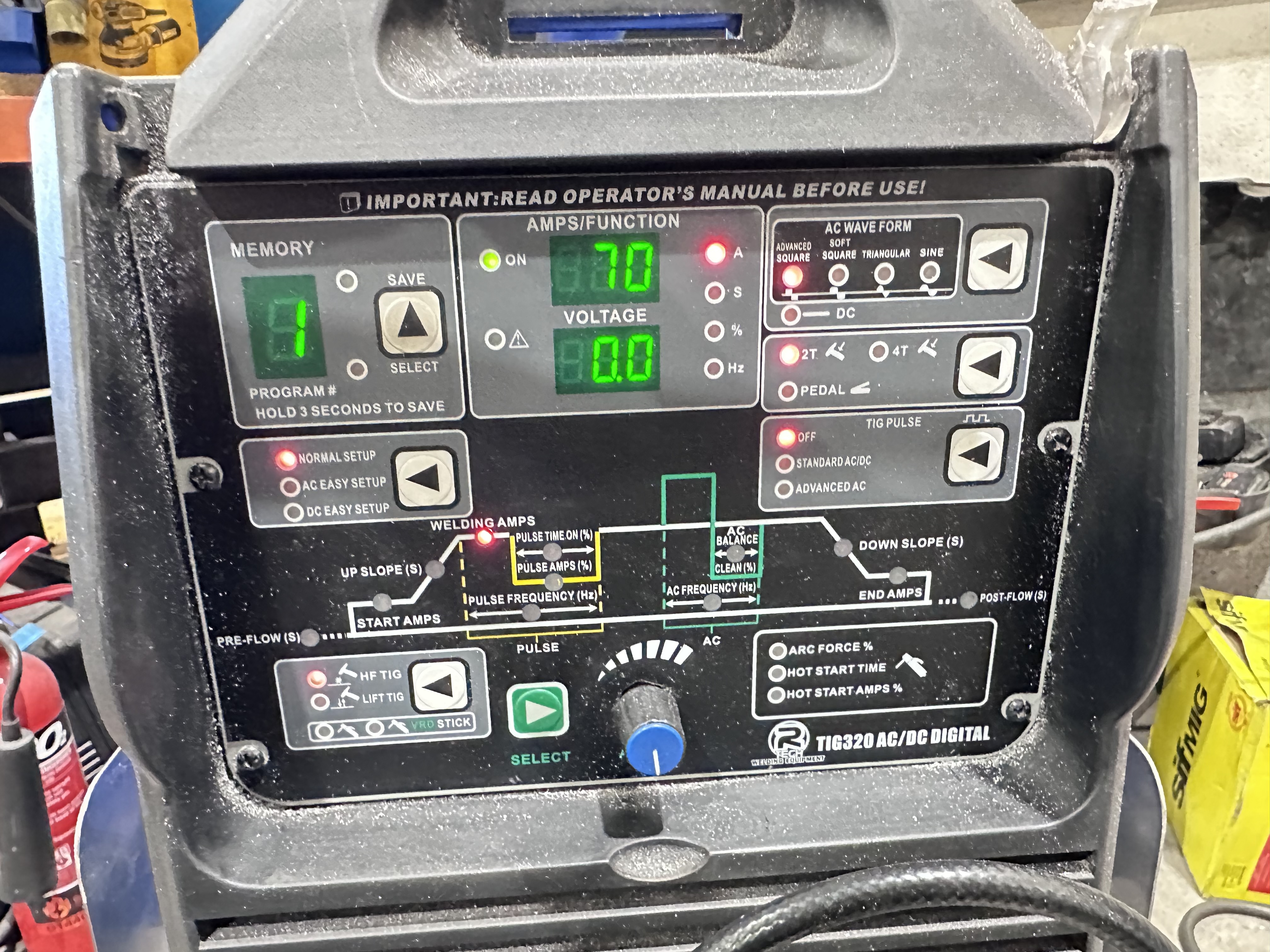 R Tech Welding Equipment, TIG 320 AC/DC Digital TIG Welder