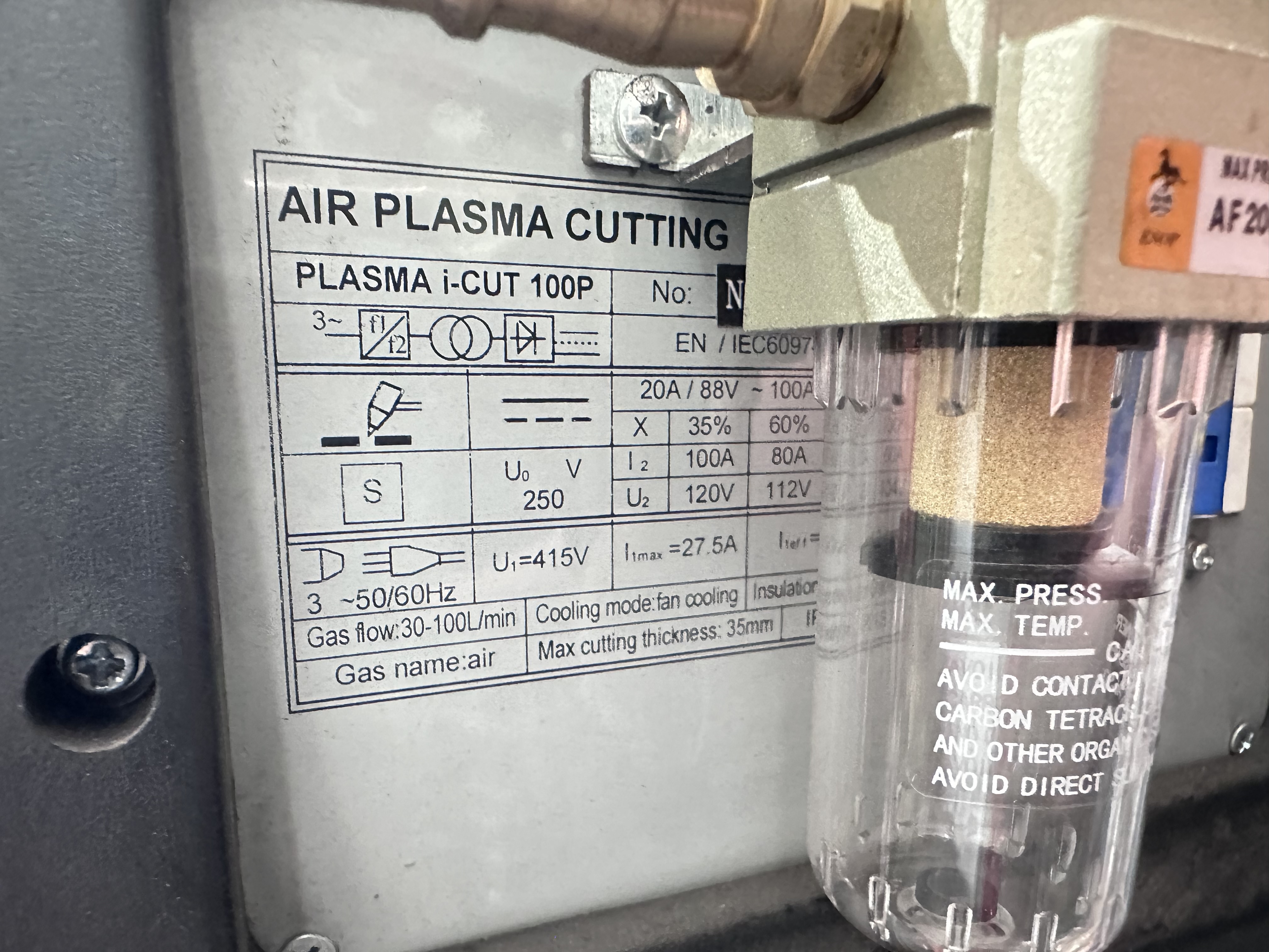 R Tech Welding Equipment, Plasma i-Cut 100P Plasma Cutter
