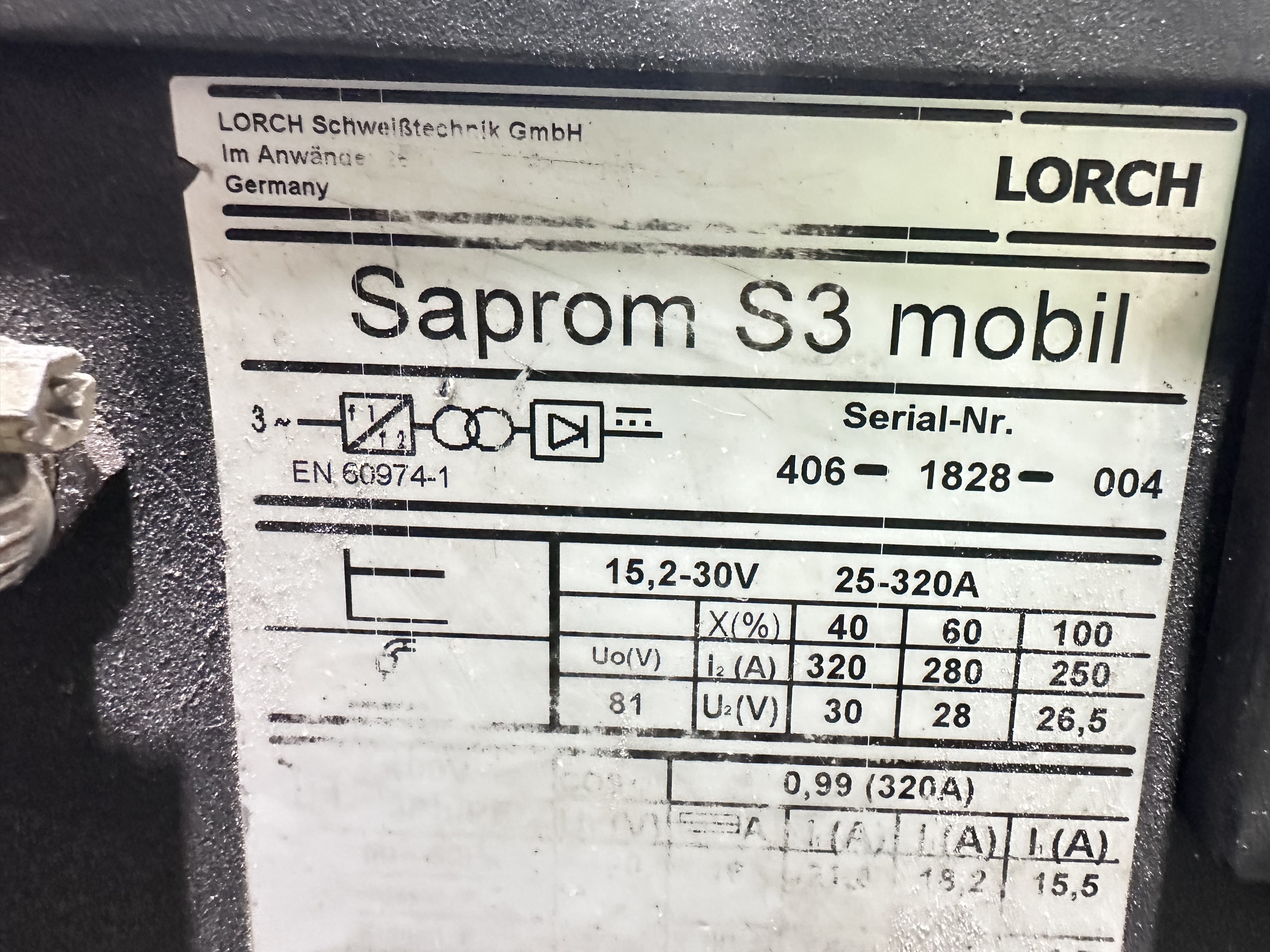 Lorch Saprom S3 Mobil Mig Welder