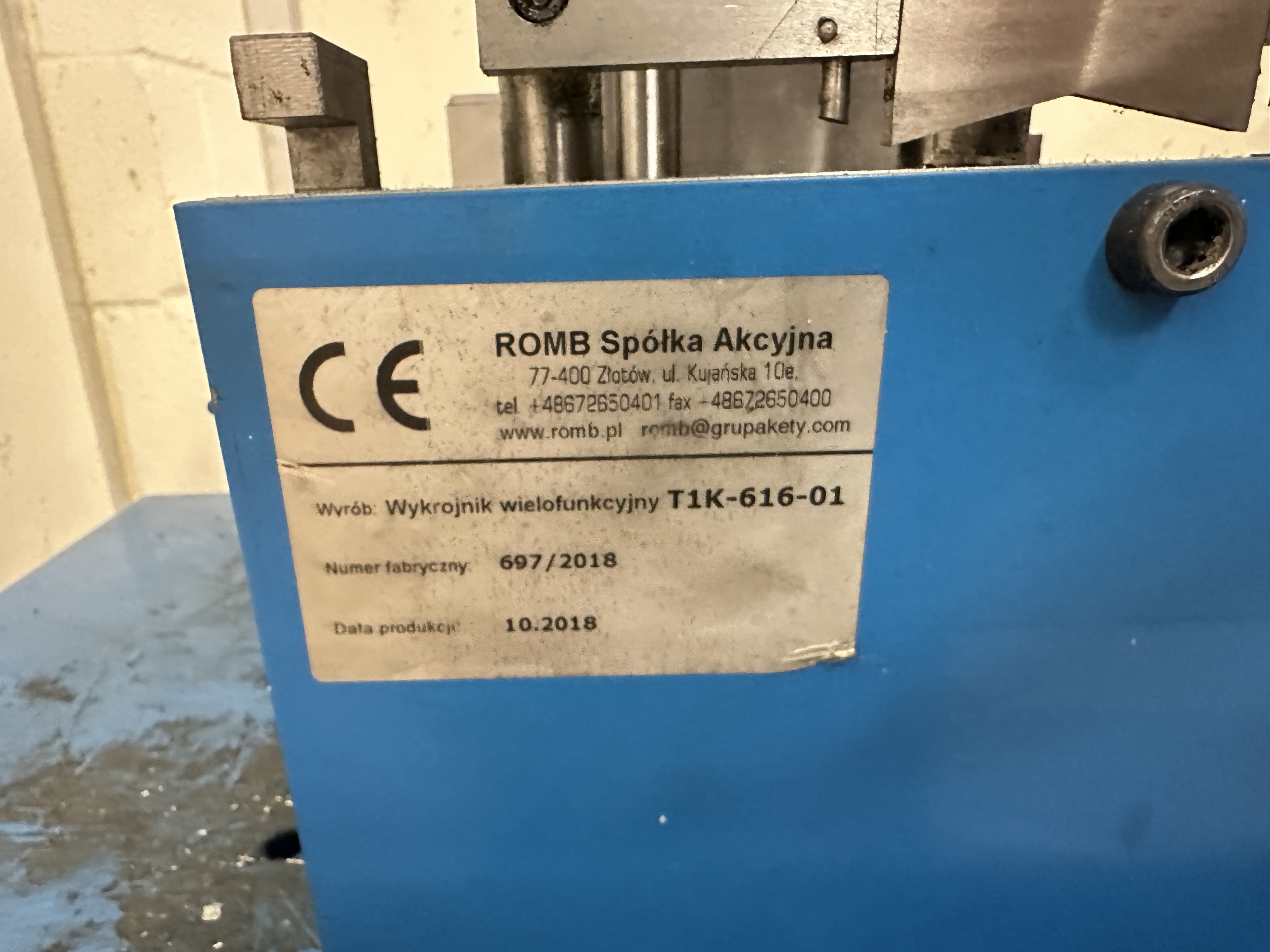 Romb TIK-616 - 01 Pneumatic Press. (2018)