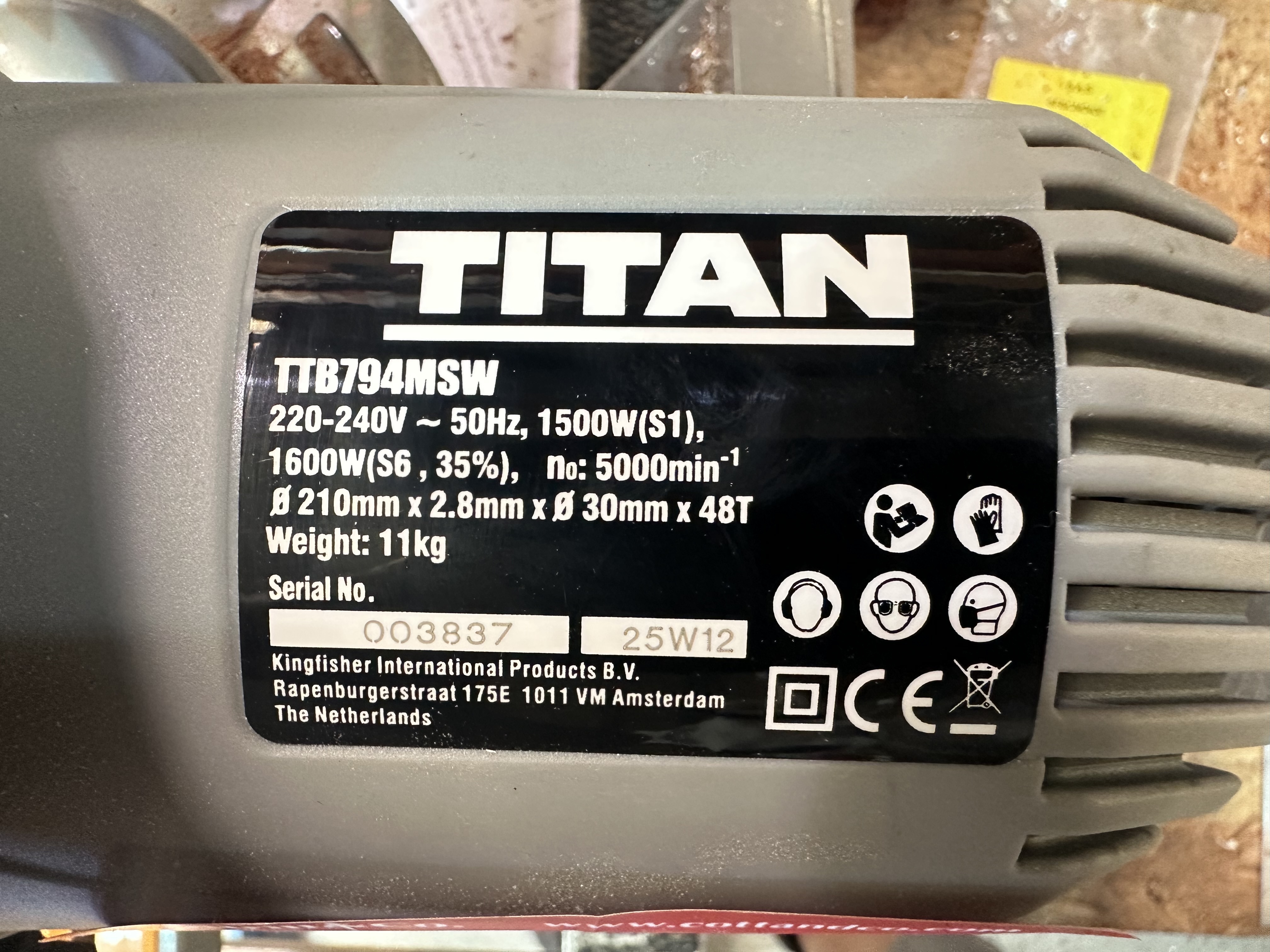 Titan TTB794MSW Cross Cut Mitre Saw, 240V