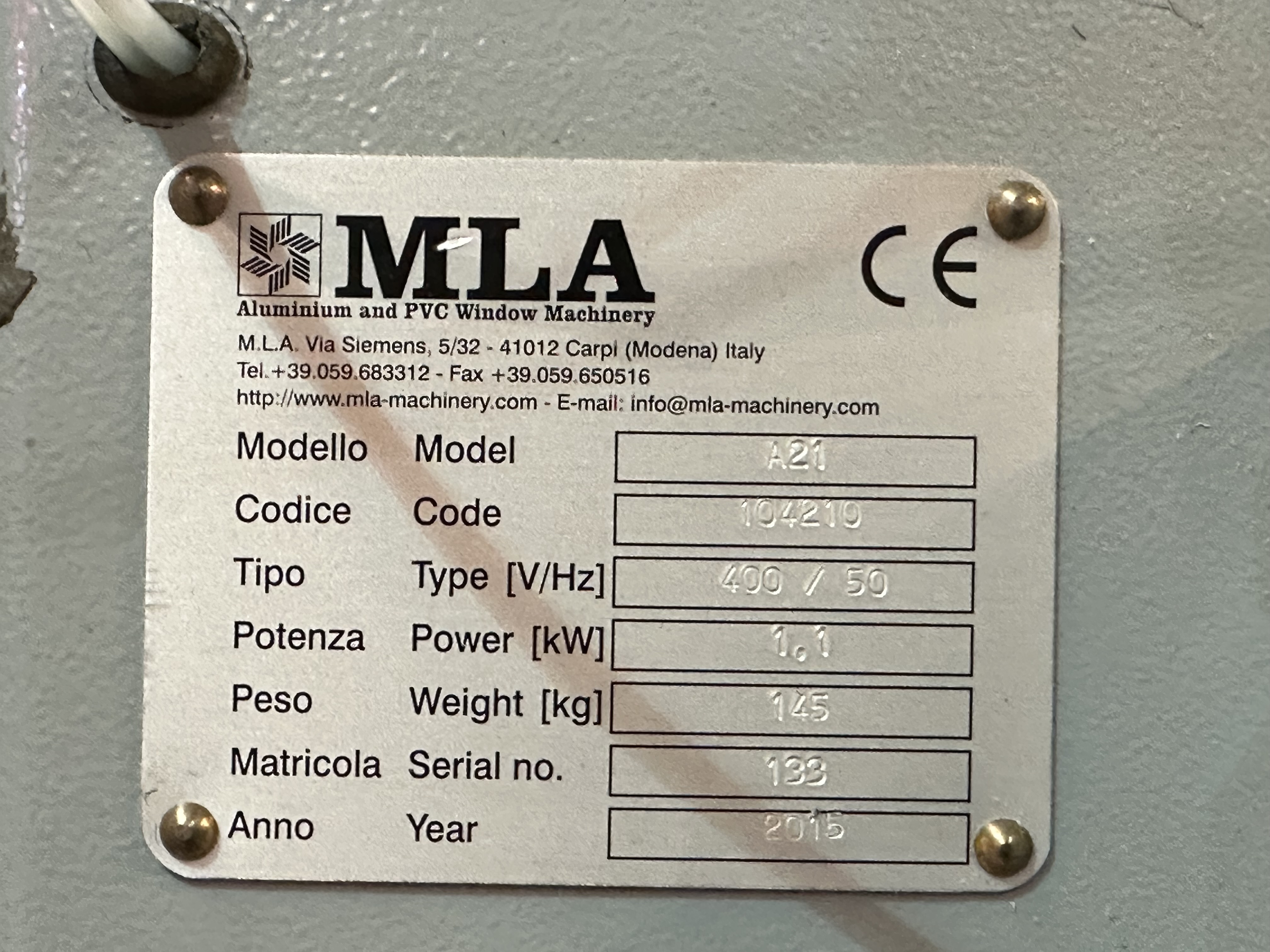 MLA A21 Profile Router (2015)