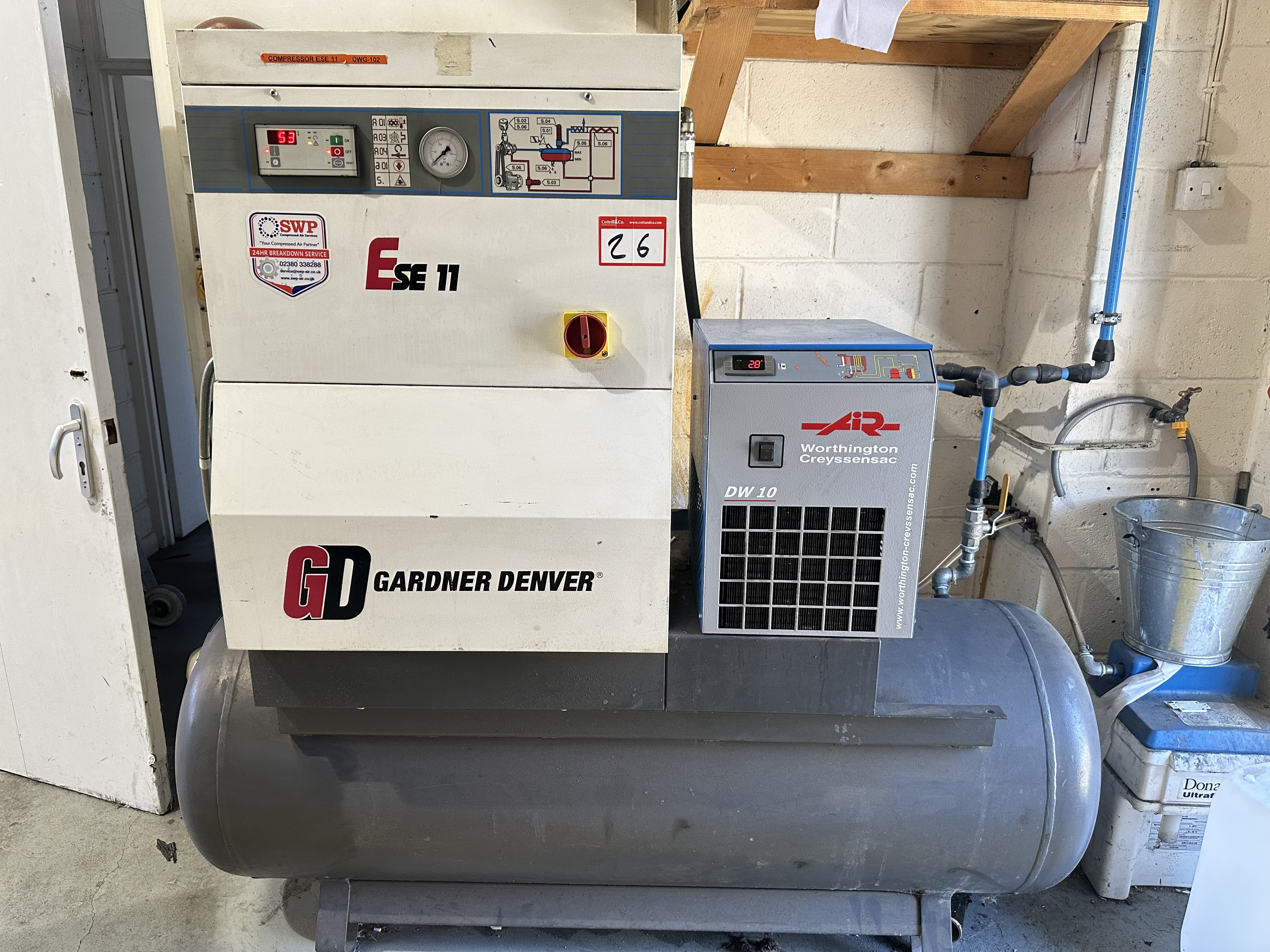 Gardner Denver ESE11 Rotary Screw Air Compressor (2007)