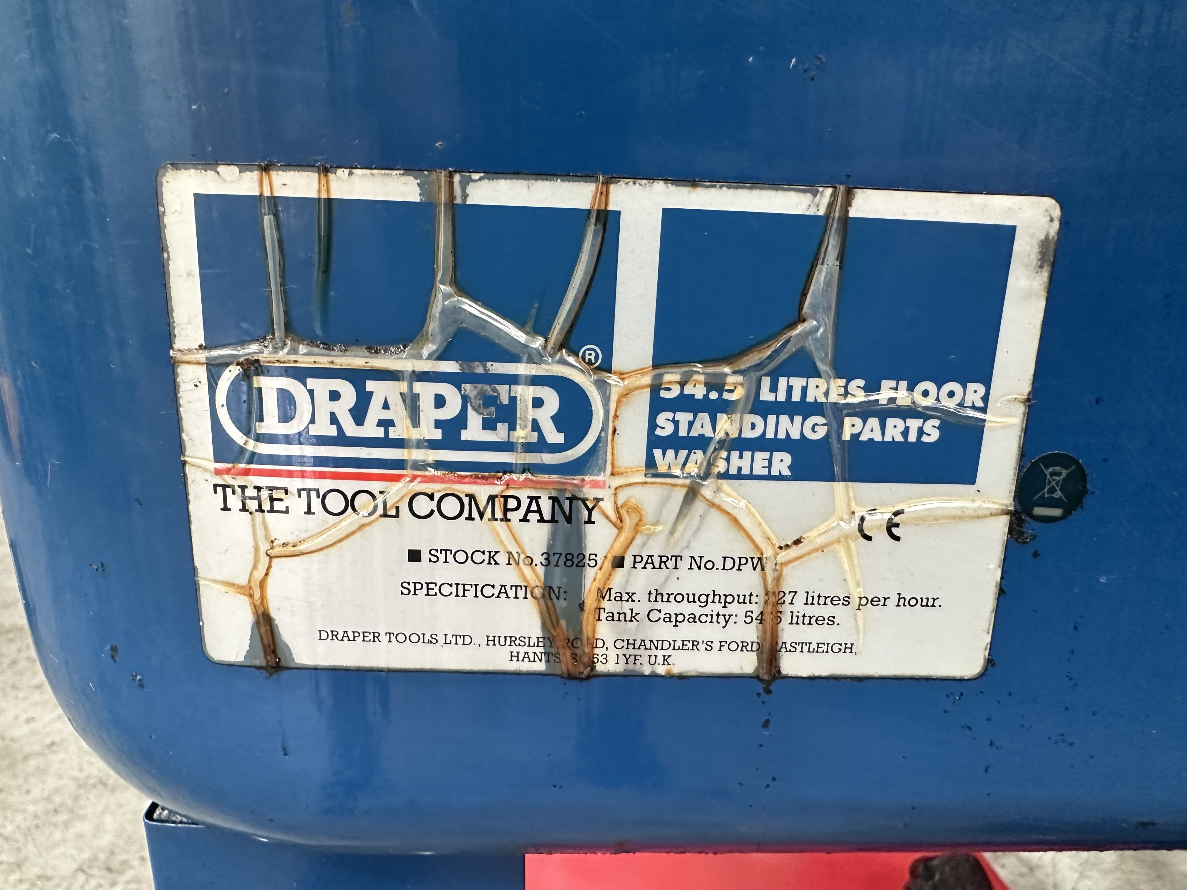 Draper 54 Litre Floor Standing Parts Washer