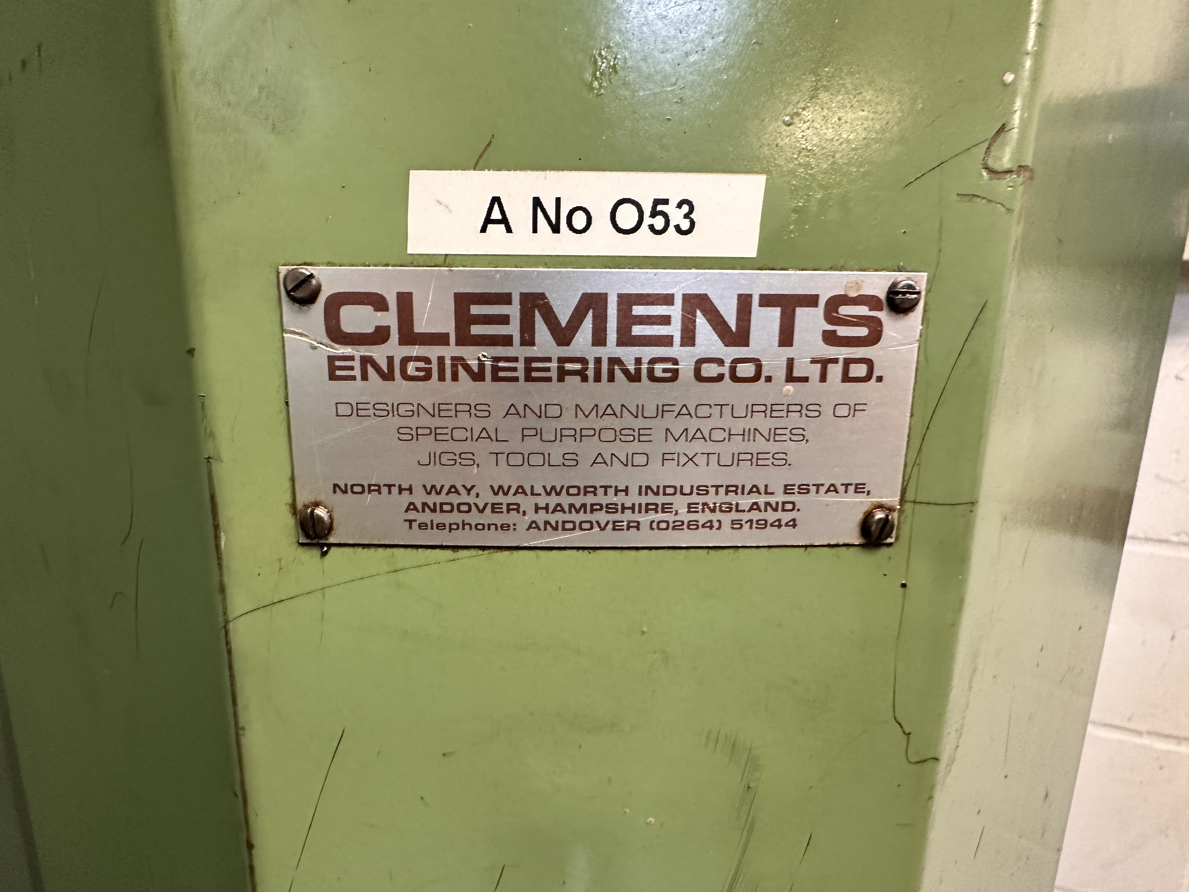 Clements Engineering Corner Notching Machine
