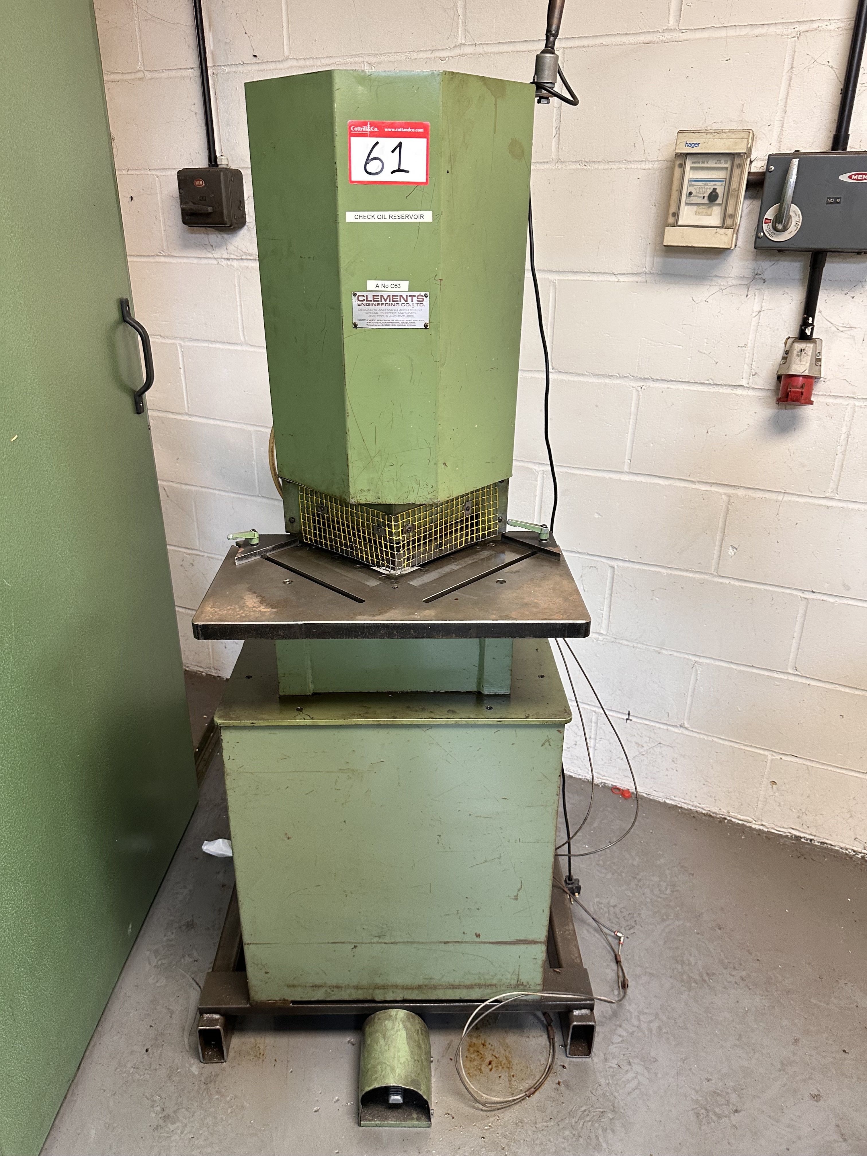 Clements Engineering Corner Notching Machine