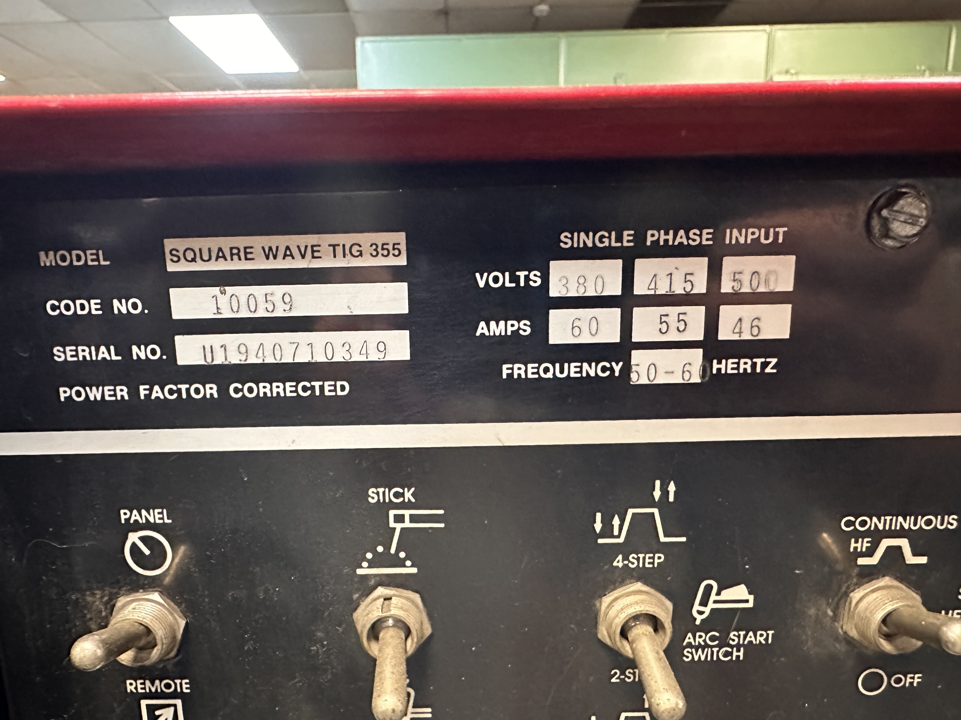 Lincoln Electronic Square Wave Tig 355