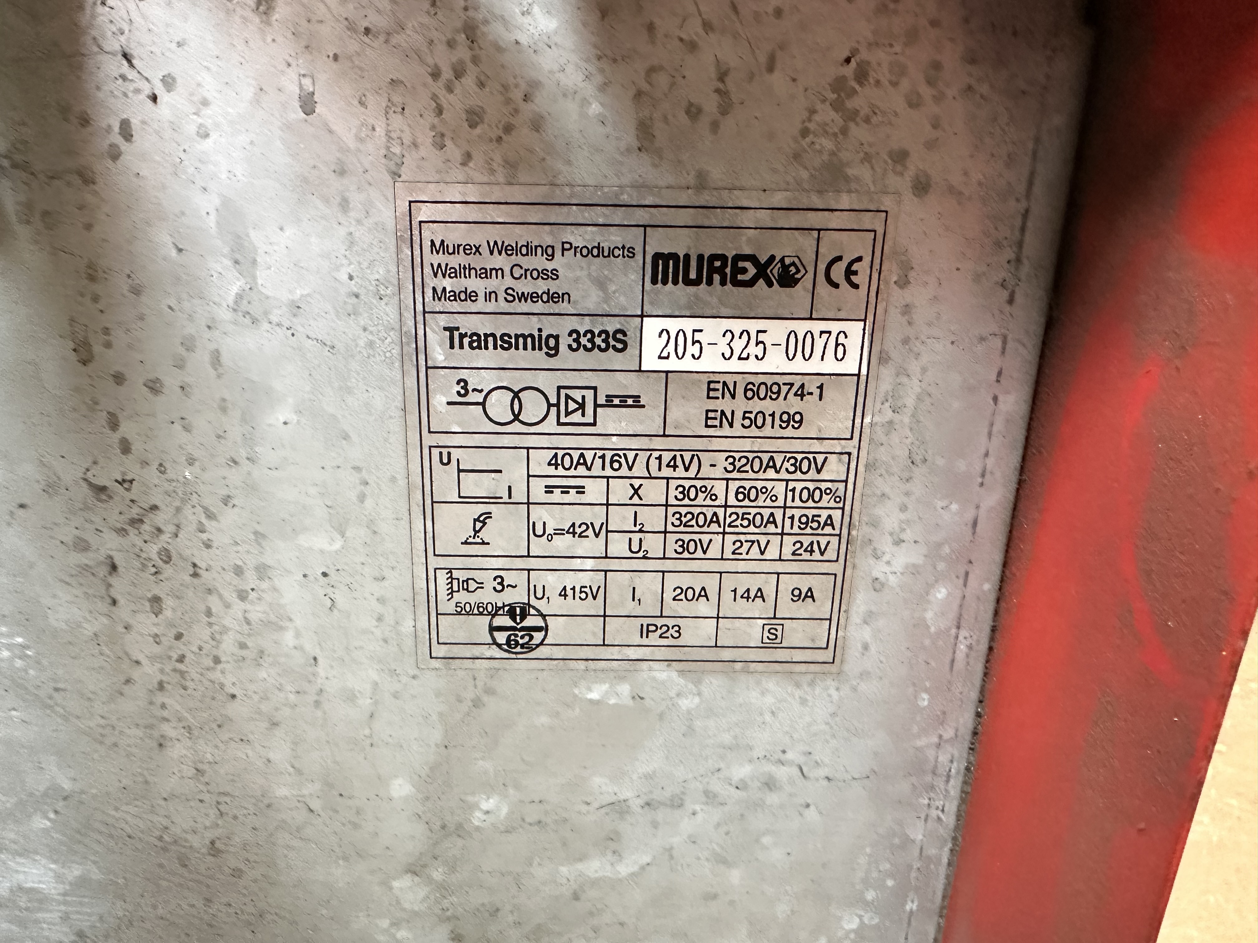 Murex Tranmig 3335 Mig Welder