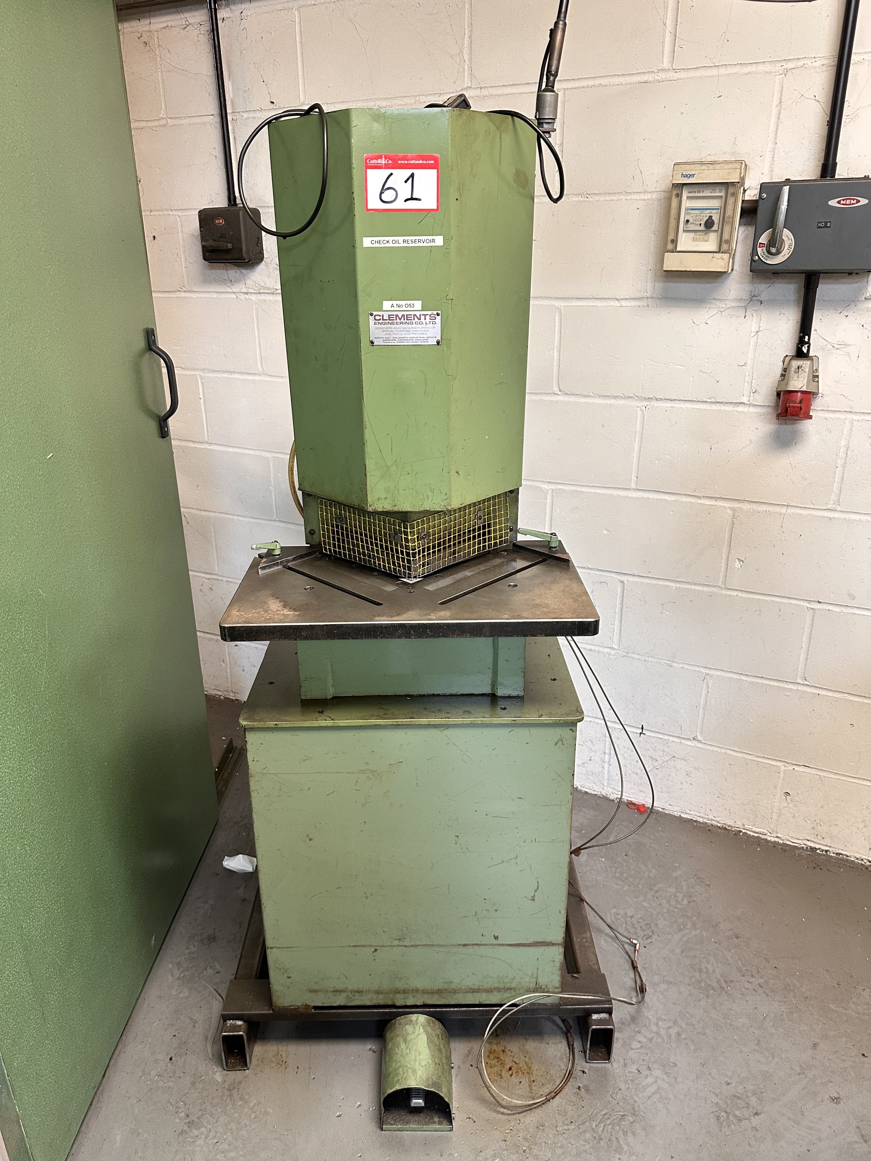 Clements Engineering Corner Notching Machine