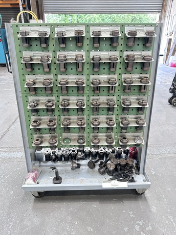 Selection of B42 & F58 Collets on Mobile Storage Trolley