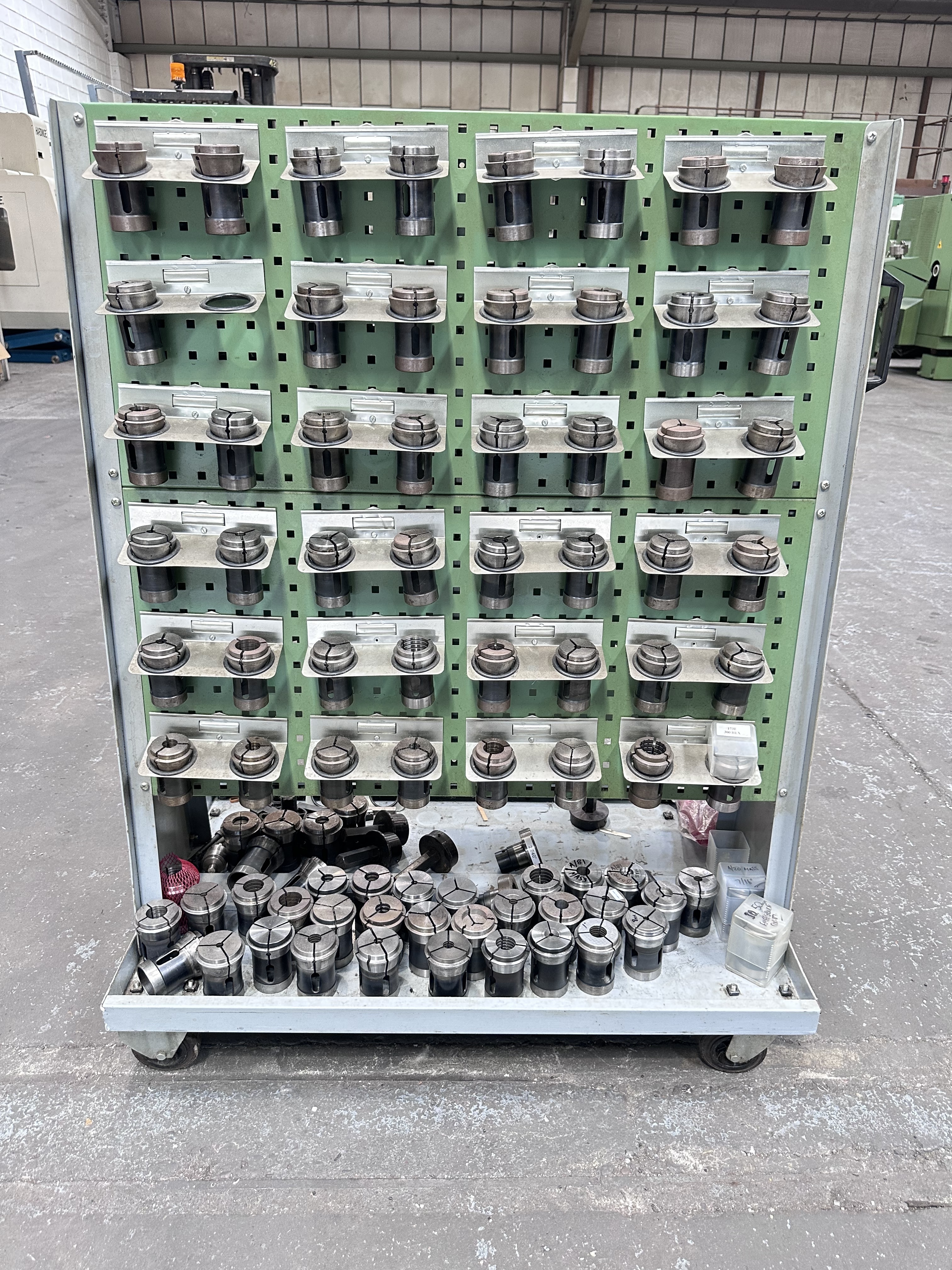 Selection of B42 & F58 Collets on Mobile Storage Trolley